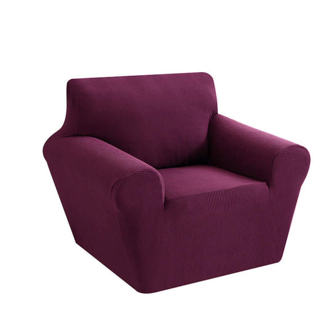 Non-Slip Thick Stretch Armchair Slipcover - Wrinkle Resistant Solid Color 1-Seater Sofa Cover for Living Room & Bedroom | Perfect for Home Decor, Furniture Protection, and Pet-Friendly Use