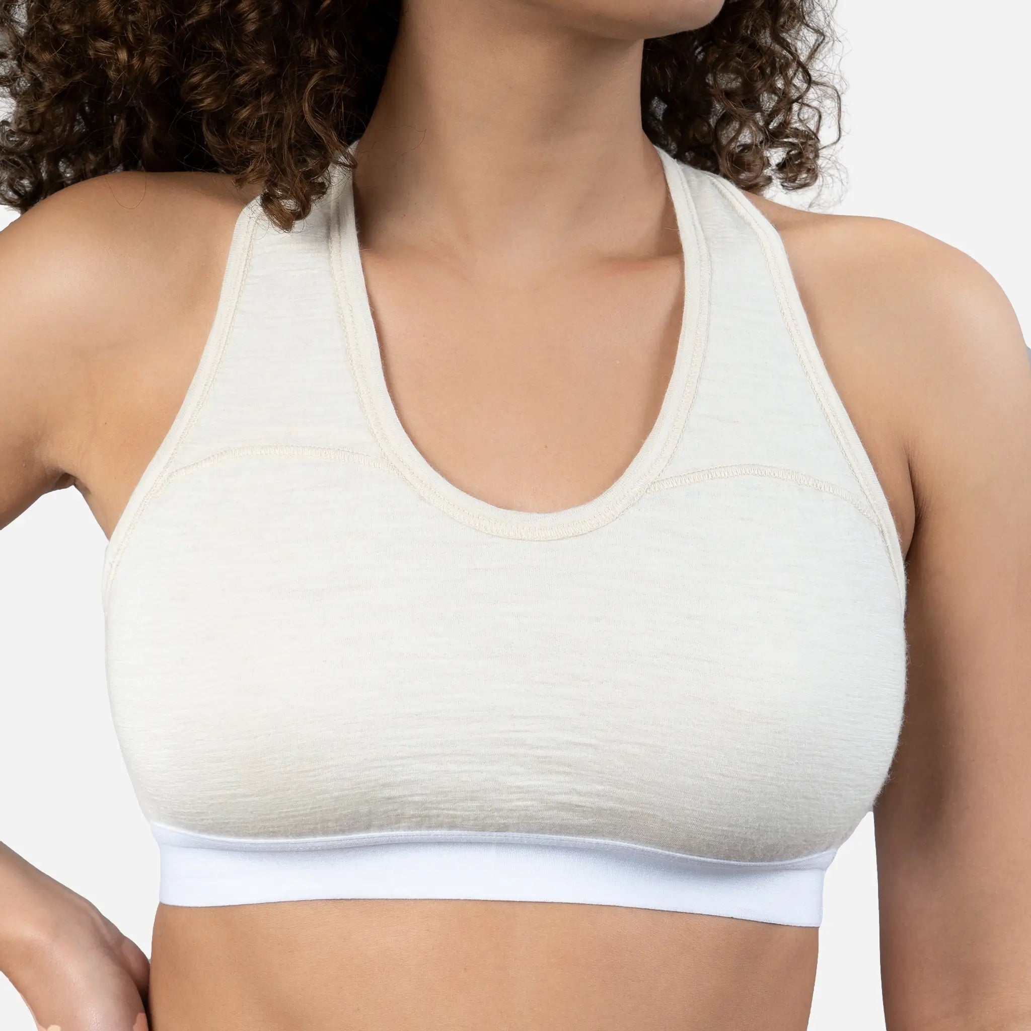 Ultralight Women's Alpaca Wool Sports Bra - 160 GSM - Perfect for Yoga, Running & Outdoor Activities