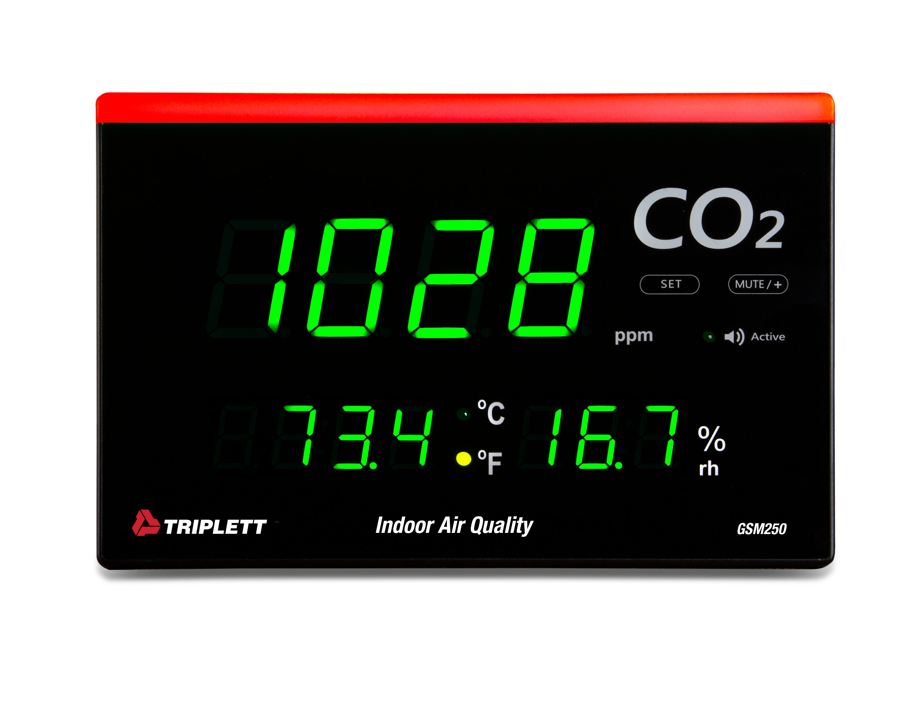 9-in-1 Indoor Air Quality Monitor with CO2/TVOC/PM2.5 Detection & LED Alerts (GSM250) - Perfect for Home, Office, and School Air Quality Monitoring
