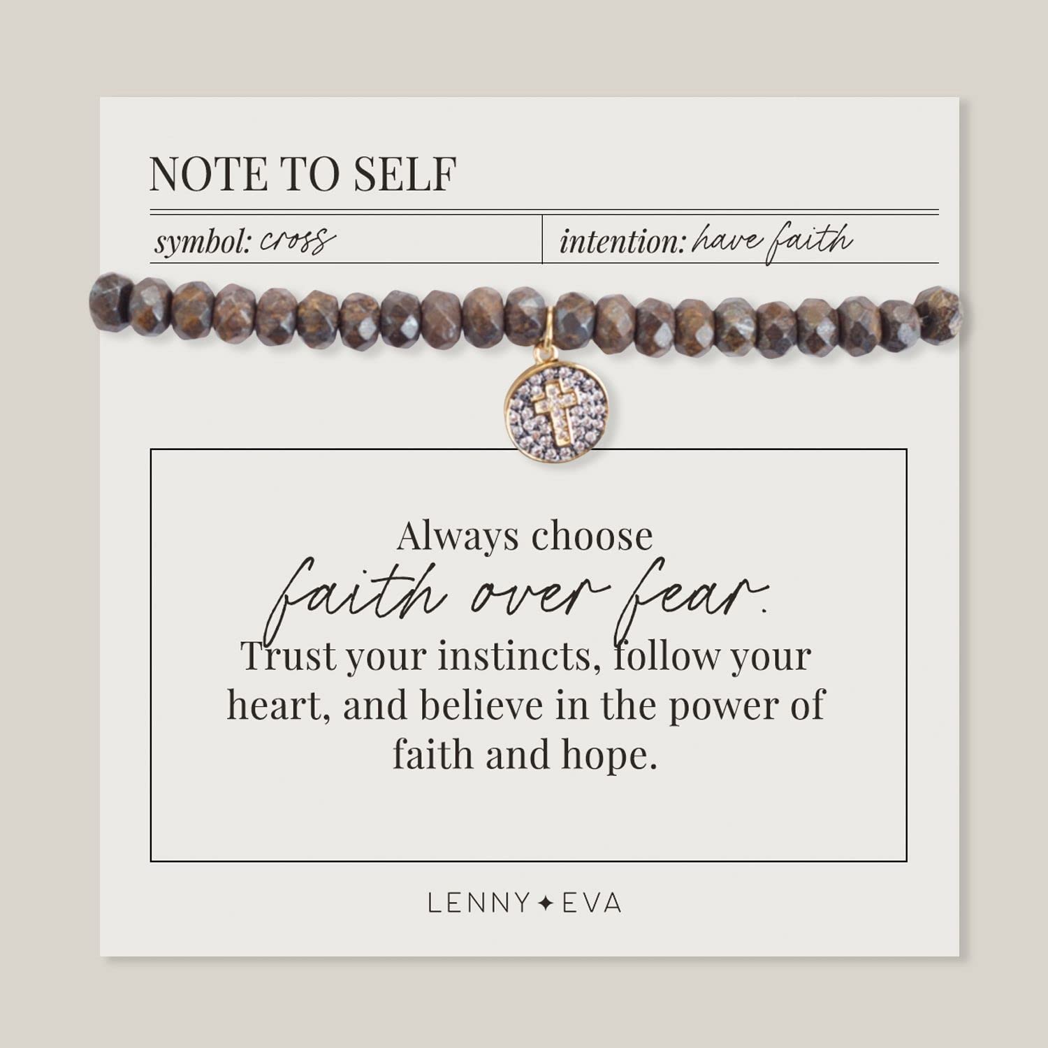 Lenny & Eva Adjustable Stretch Bracelet for Women - Inspirational Quote Gift Jewelry - Perfect for Daily Wear, Yoga, Meditation & Positive Affirmations