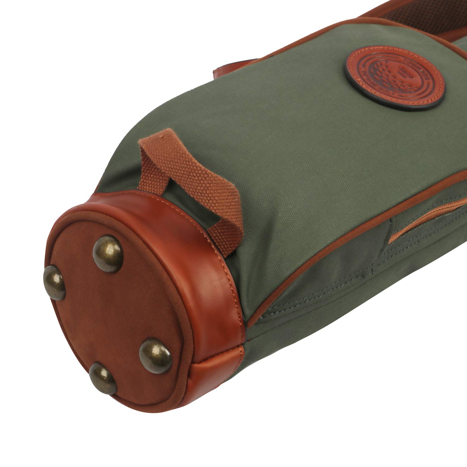 Vintage Golf Club Carry Bag - Durable Canvas & Leather Travel Case for Golf Clubs - Perfect for Golf Tournaments, Travel, and Practice Sessions