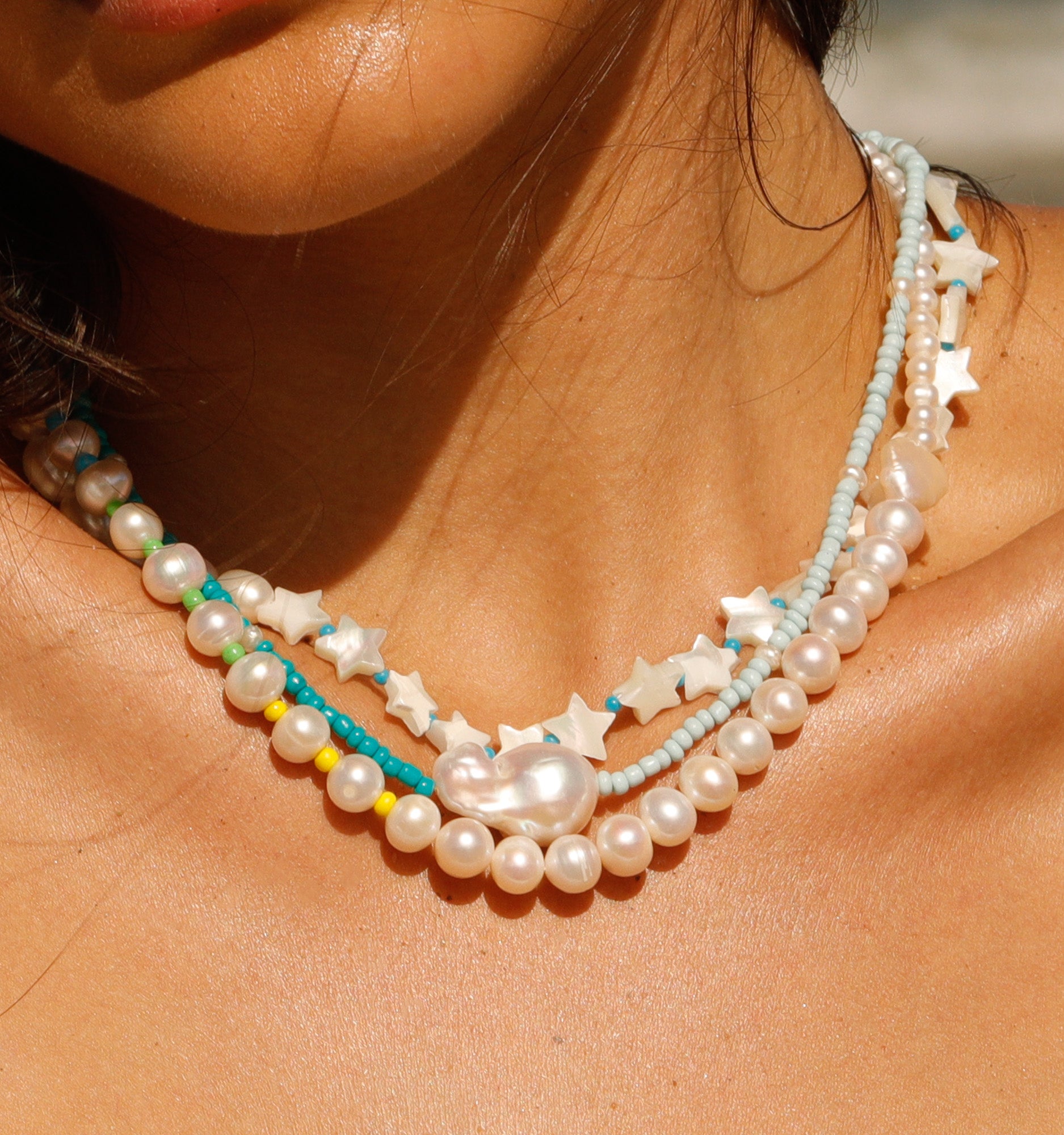 Elegant Stars Pearl Choker Necklace for Women - Vintage Fashion Jewelry Gift for Brides, Prom, Party & Special Occasions