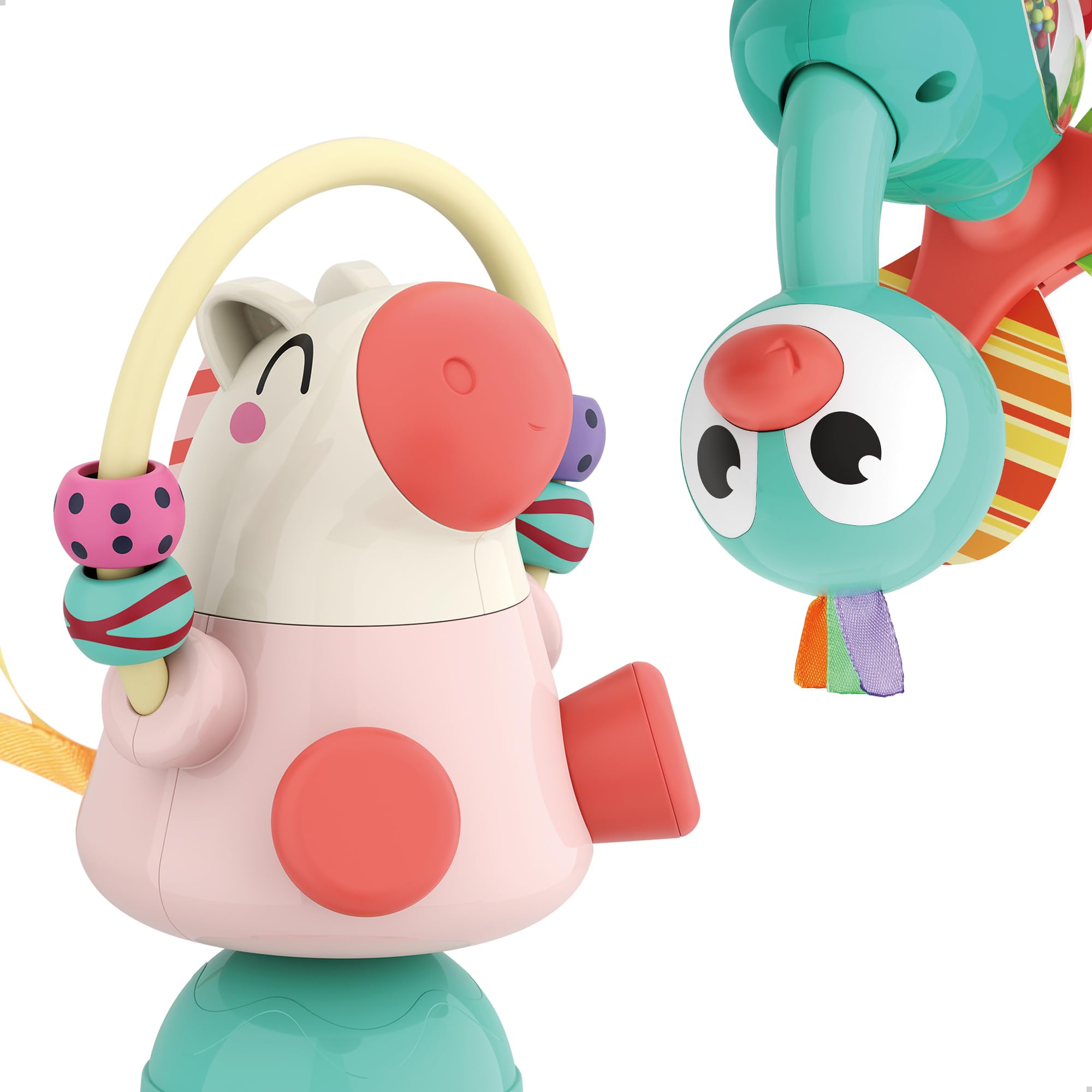 iPlay iLearn Baby Rattles Set - 10-Piece Infant High Chair Toys with Suction Cup, Grab & Spin Developmental Toys for Babies 6-24 Months | Interactive Learning Toys for Boys & Girls | Perfect Newborn Gifts for 1-2 Year Olds | Highchair, Stroller & Playtime Fun