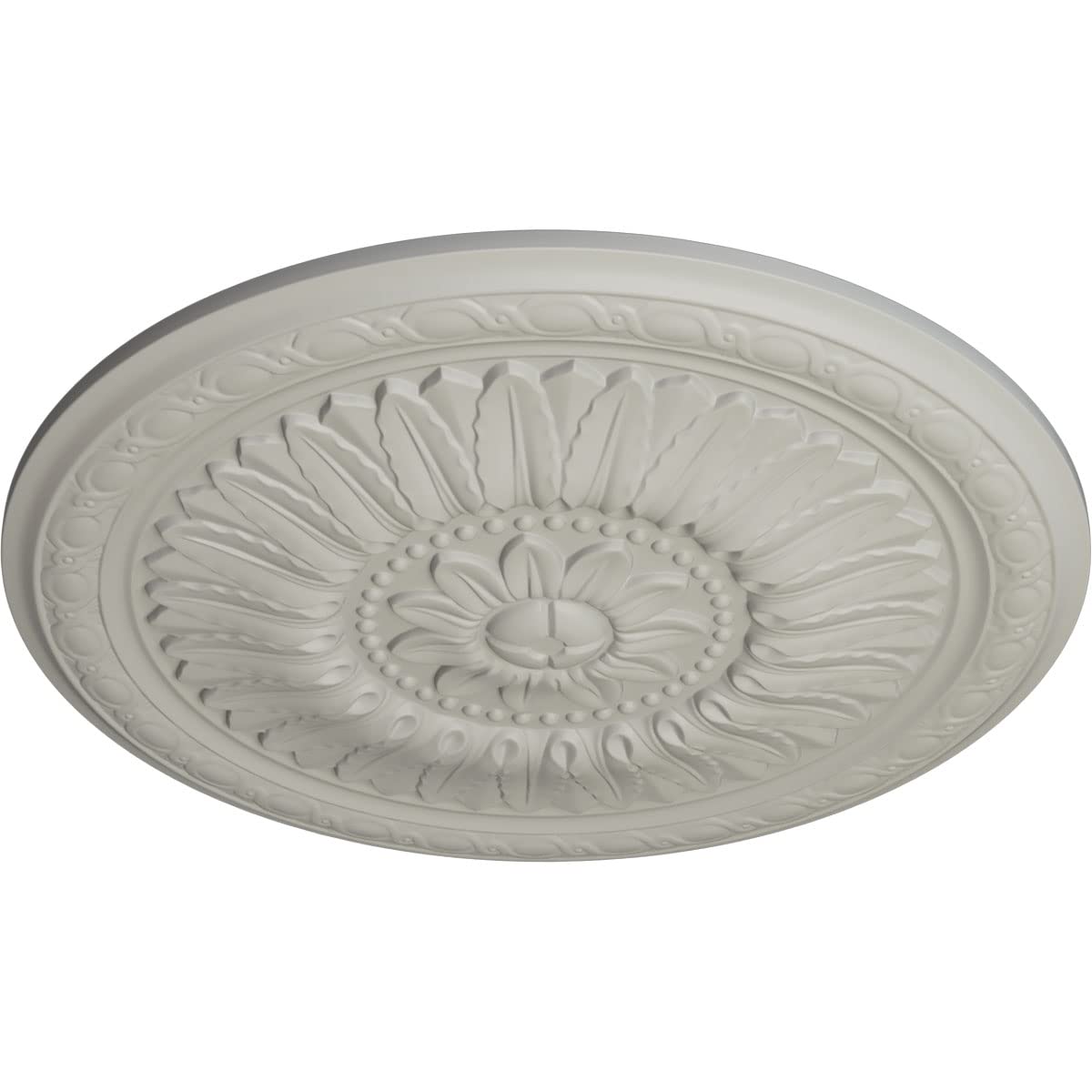Ekena Millwork CM24TEPCF 24-Inch Temple Ceiling Medallion - Hand-Painted Pot of Cream Finish, 1 5/8