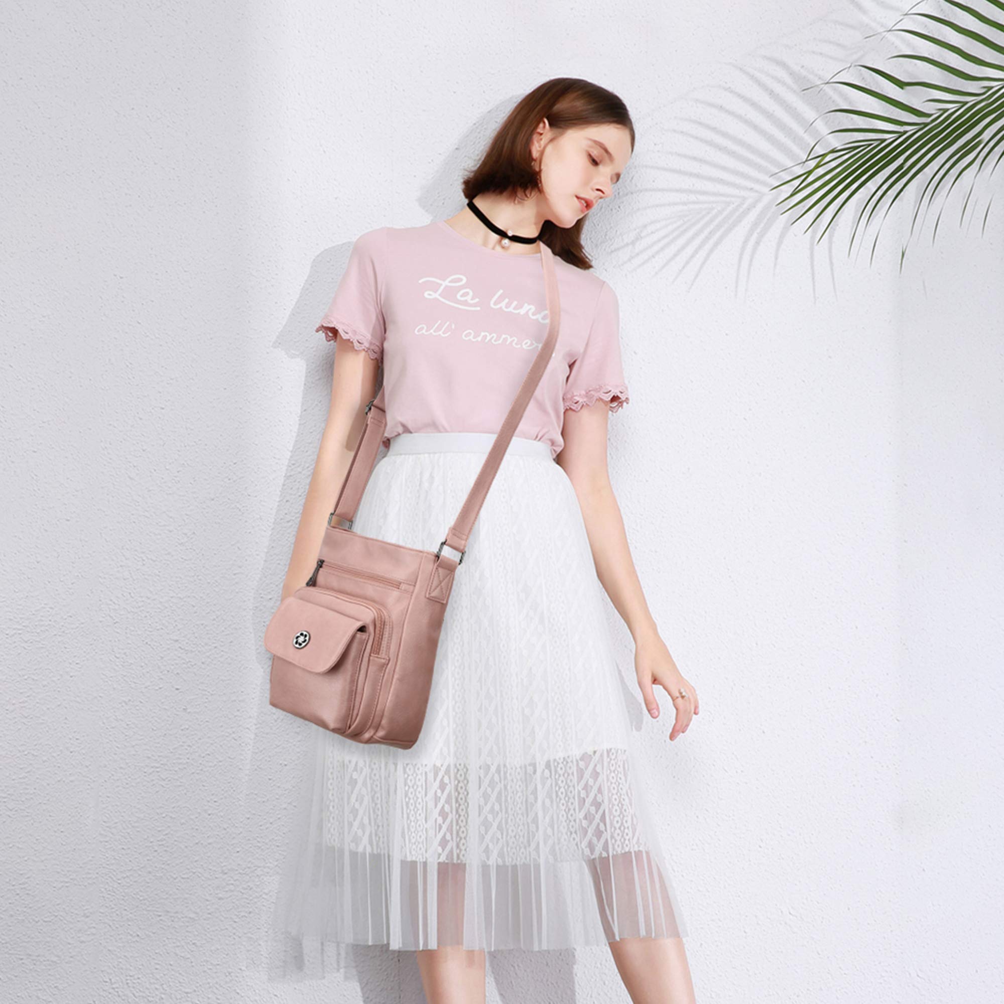 Angel Kiss Vegan Leather Crossbody Bag for Women - Adjustable Strap Small Shoulder Purse | Perfect for Everyday Use, Travel & Date Nights