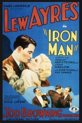Iron Man (1931) Classic Movie DVD - Starring Jean Harlow, Lew Ayres & Robert Armstrong | Vintage Film Collection, Gift for Classic Cinema Lovers