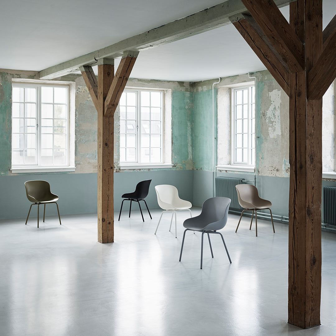 Modern Hyg Side Chair with Sturdy Steel 4-Leg Base - Perfect for Dining Room, Kitchen, Office & Small Space Decor