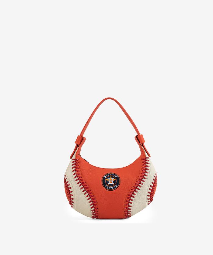 MLB Houston Astros Team Hobo Bag - Official Licensed Baseball Shoulder Bag for Women & Men - Perfect for Game Day, Travel & Casual Outings