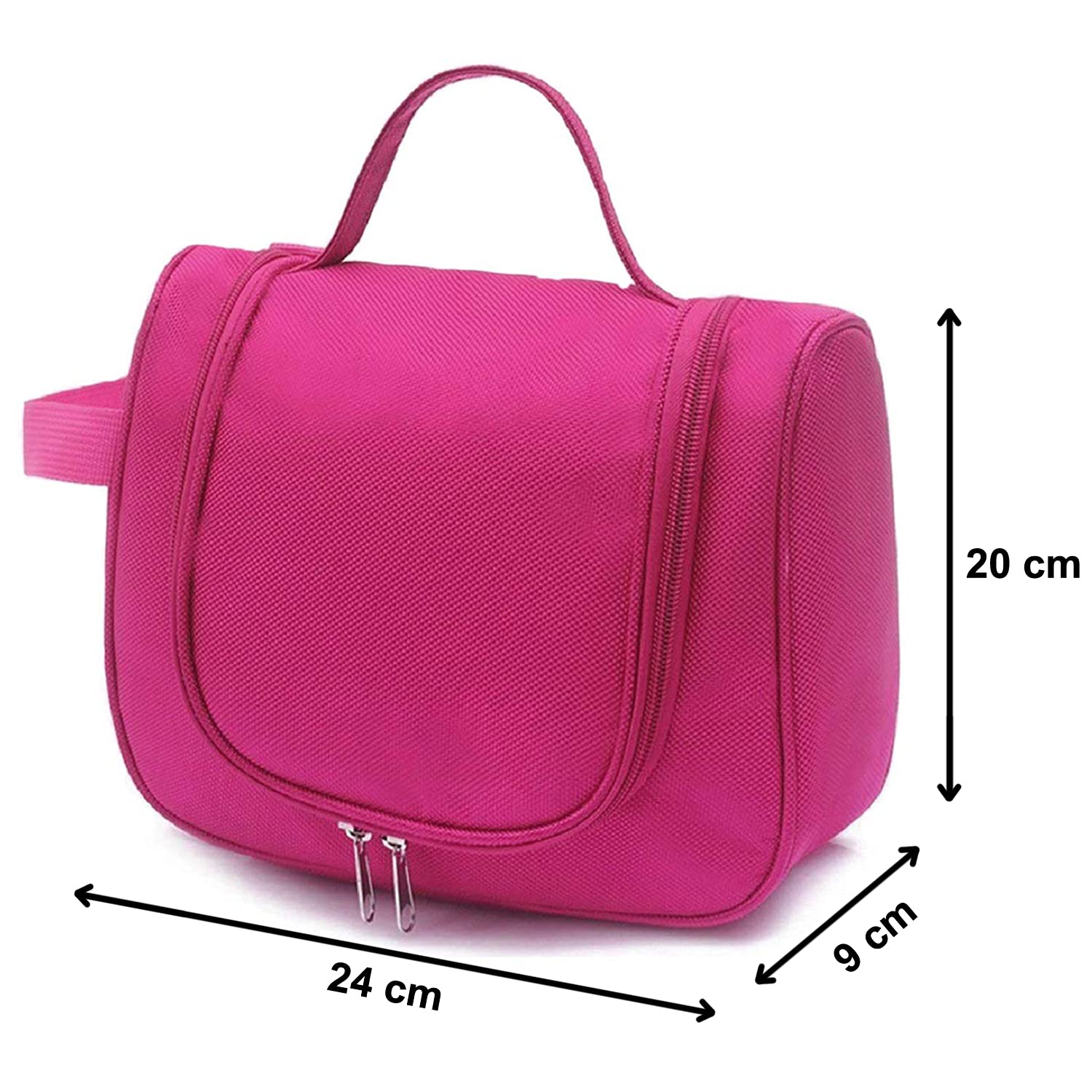 Heart-Shaped Hanging Travel Toiletry Bag for Men & Women - Waterproof Makeup & Cosmetic Organizer - Bathroom & Shower Essentials Bag - Pink Travel Accessories for Camping, Gym & Vacation