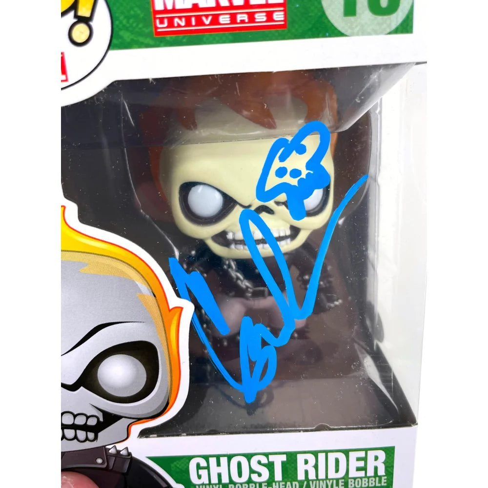 Gabriel Luna Autographed Ghost Rider Funko Pop #18 Vaulted - JSA COA Signed Marvel Collectible - Perfect for Display, Gifts & Marvel Fans Collection