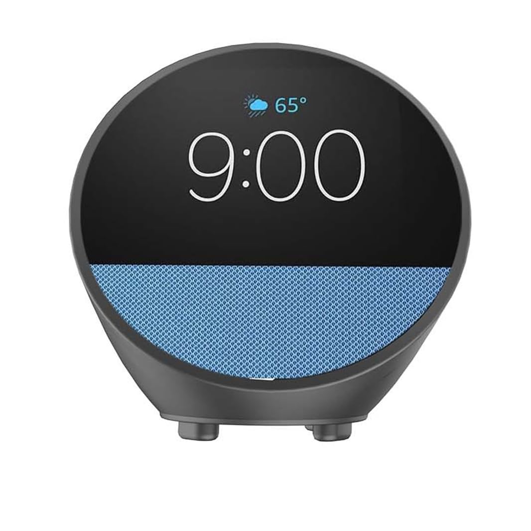 Premium Silicone Protective Case for Amazon Echo Spot 2024 - Shockproof, Dustproof Travel Cover for Smart Speaker - Perfect for Home, Office & Travel Accessories (Black)