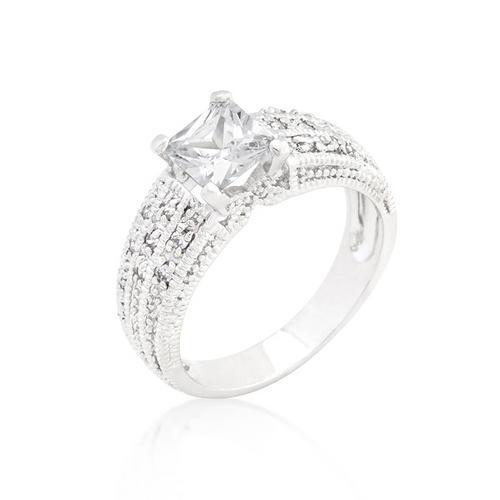 Princess Cut Cubic Zirconia Ring - Elegant & Affordable Engagement Jewelry for Women | Perfect for Proposals, Anniversaries & Special Occasions