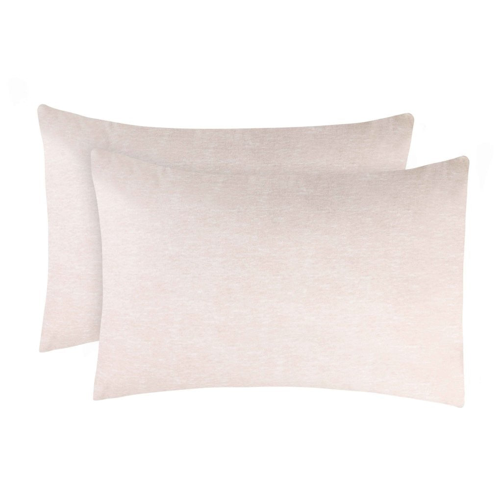 Premium Melange Flannel Cotton Two-Toned Brushed Pillowcase Set of 2 - Soft & Cozy Bedding for Winter Nights - Perfect for Home, Hotel, and Gift Giving