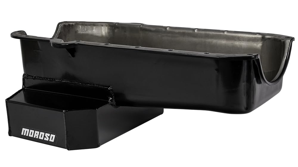 Moroso 21317 Oval Track Oil Pan - High Performance Replacement for Chevy Small-Block Engines (350/383/400) - Ideal for Racing, Hot Rods & Performance Builds