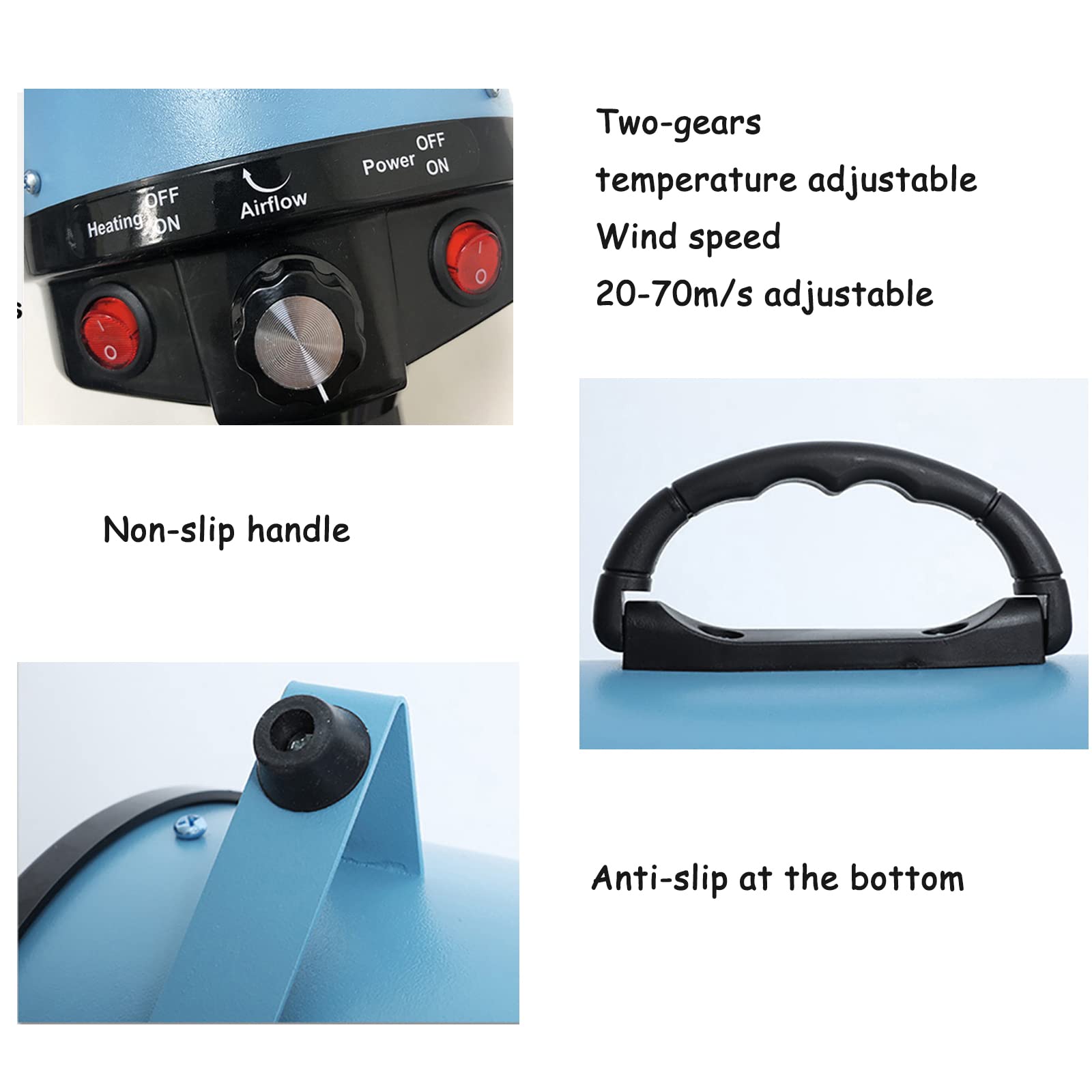 Pet Dryer for Dogs & Cats - High Velocity Grooming Blower with Adjustable Speed & Noise Reduction - Quick Drying After Bath for Small, Medium & Large Pets - Perfect for Home Grooming & Professional Pet Salons