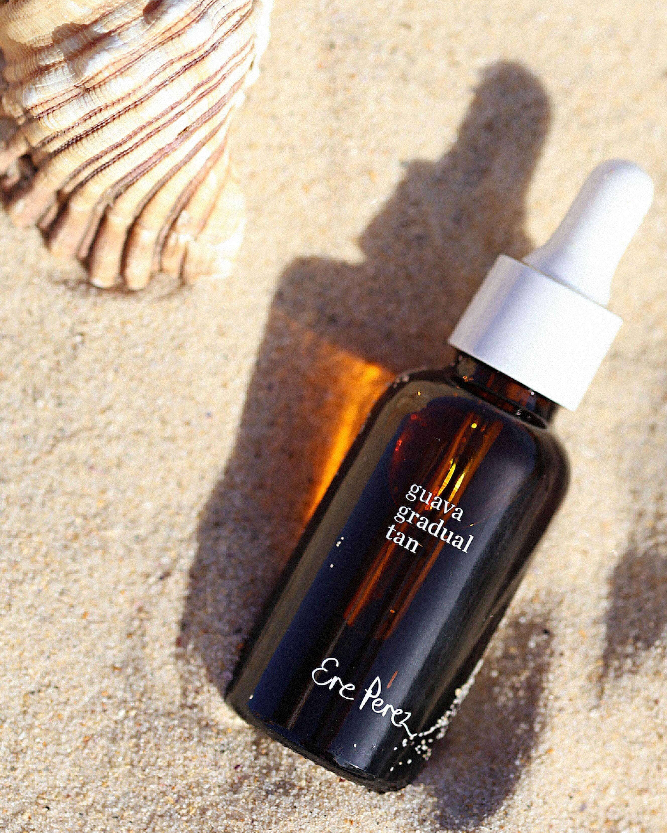 Guava Gradual Tan Drops - Natural Self Tanning Serum for Face & Body | Buildable Sunless Tan for Glowing Skin | Perfect for Pre-Vacation Prep & Everyday Radiance