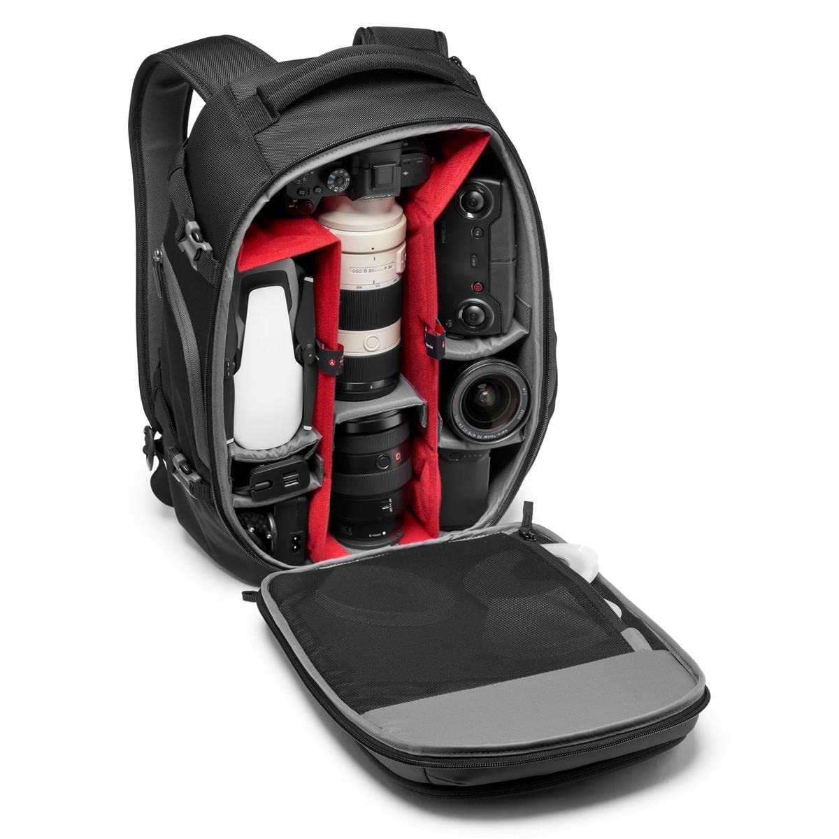 Manfrotto MB MA2-BP-GM Advanced² Gear M Camera and Laptop Backpack - DSLR & Mirrorless Bag with Padded Divider System, Tripod Strap, Water-Resistant Coated Fabric - Perfect for Travel, Photography, and Outdoor Adventures