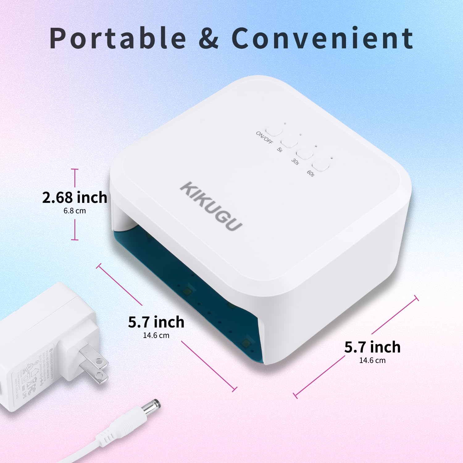 Professional UV LED Nail Lamp for Gel Polish - 18W Fast Curing with Auto Sensor, 18 LED Beads - Perfect for Salon & Home Manicures (White) | At-Home Nail Care & Professional Salon Use