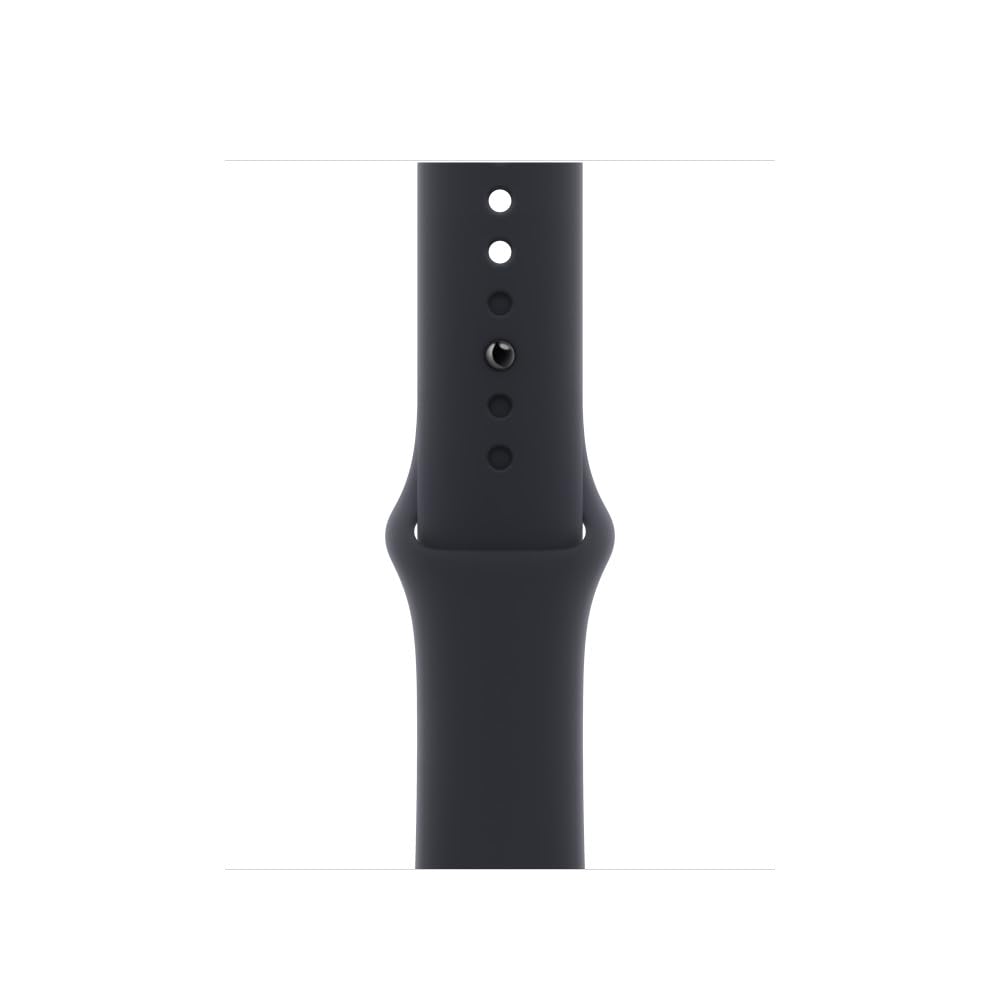 Apple Watch Band 41mm - Sport Band for Apple Watch Series 7/8/SE - Midnight Black - M/L Size - Soft Silicone Replacement Strap - Perfect for Running, Workouts & Daily Wear