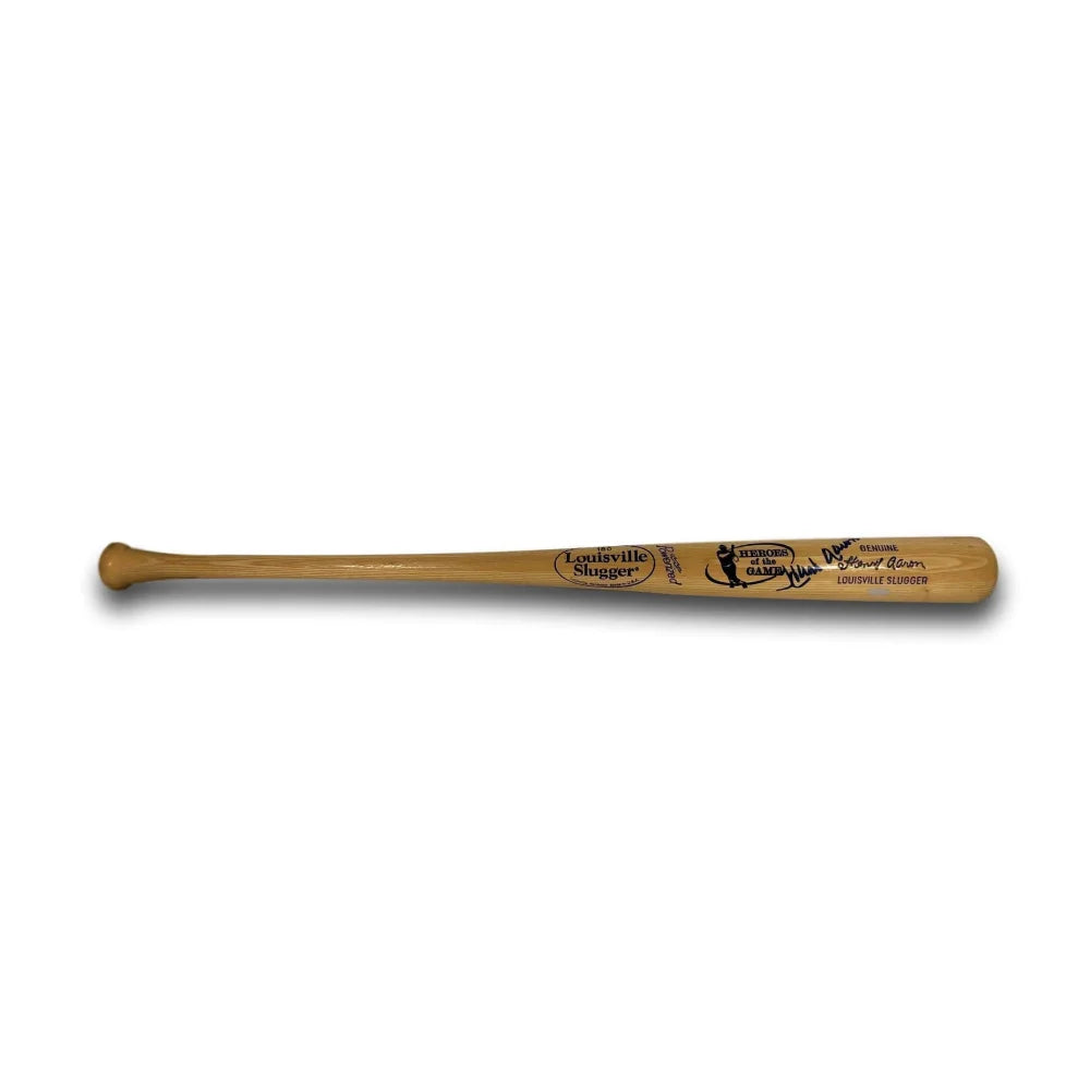 Hank Aaron Autographed Louisville Slugger Baseball Bat with Steiner COA - Authentic Braves Memorabilia for Collectors & Sports Fans - Perfect for Display, Gifts, and Home Decor