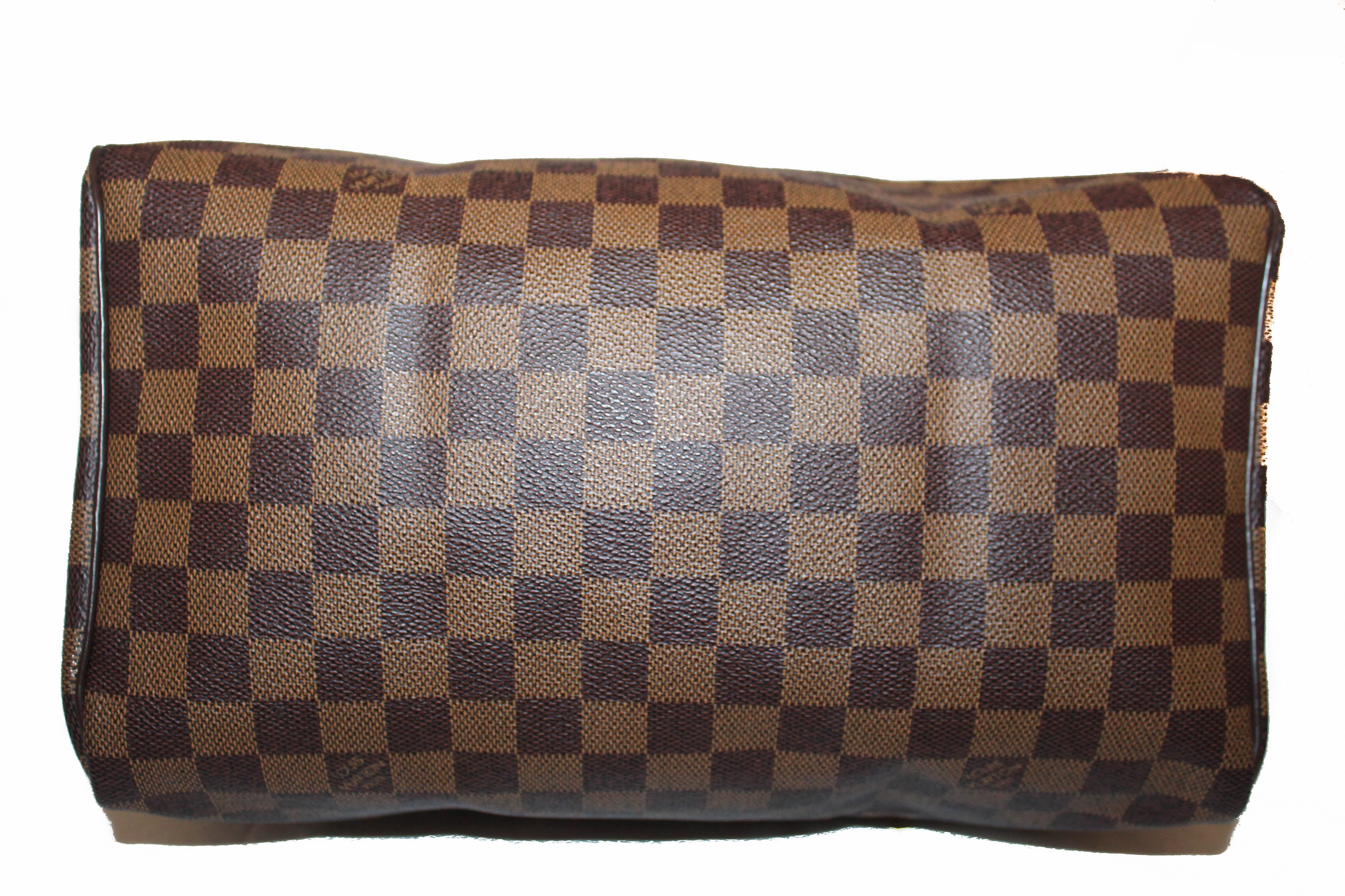 Authentic Louis Vuitton Damier Ebene Canvas Speedy 30 Handbag for Women - Luxury Designer Shoulder Bag & Everyday Purse - Perfect for Work, Travel & Shopping