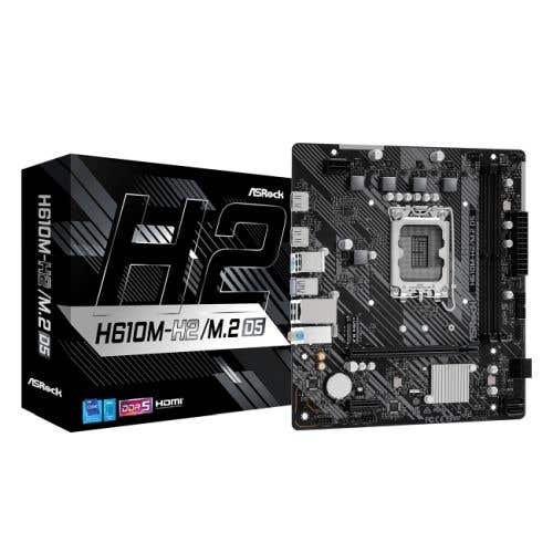 ASRock H610M-H2/M.2 D5 LGA 1700 DDR5 Micro ATX Motherboard for Intel 12th/13th Gen - Compact Gaming & Office PC Build with PCIe 4.0, M.2 SSD Support, USB 3.2 Gen1