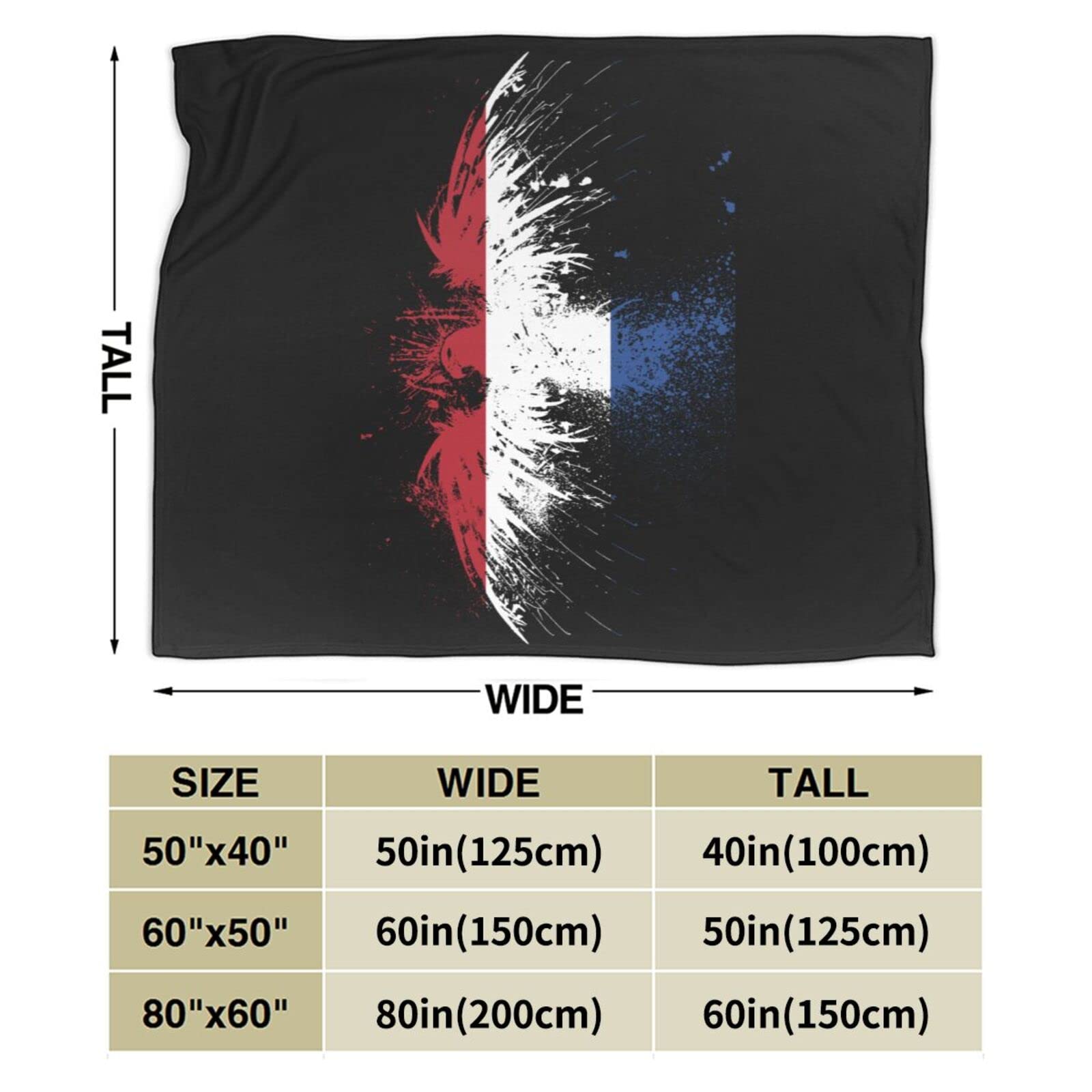HUFURI Eagle Netherlands Flag Flannel Fleece Throw Blanket - Ultra Soft & Cozy 60