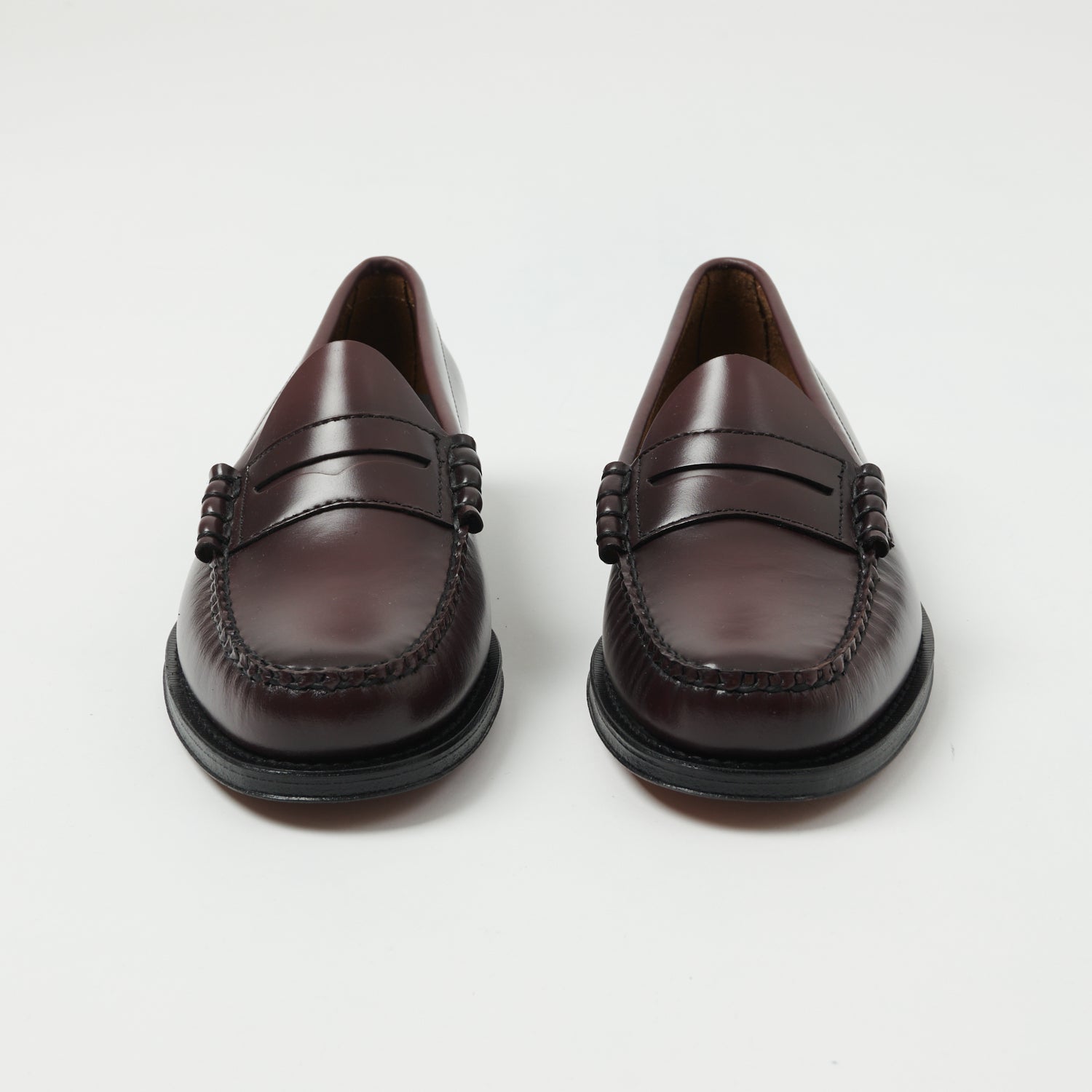 G.H. Bass Weejun Larson Moc Penny Loafers for Men - Classic Wine Red Leather Slip-On Shoes | Comfortable Casual & Office Wear | Perfect for Business, Travel & Everyday Use