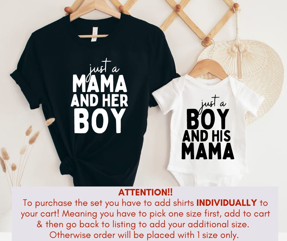 Matching Mom & Son Outfits - Mommy & Me Shirts for Boys - Mother's Day Gifts for Family Photos