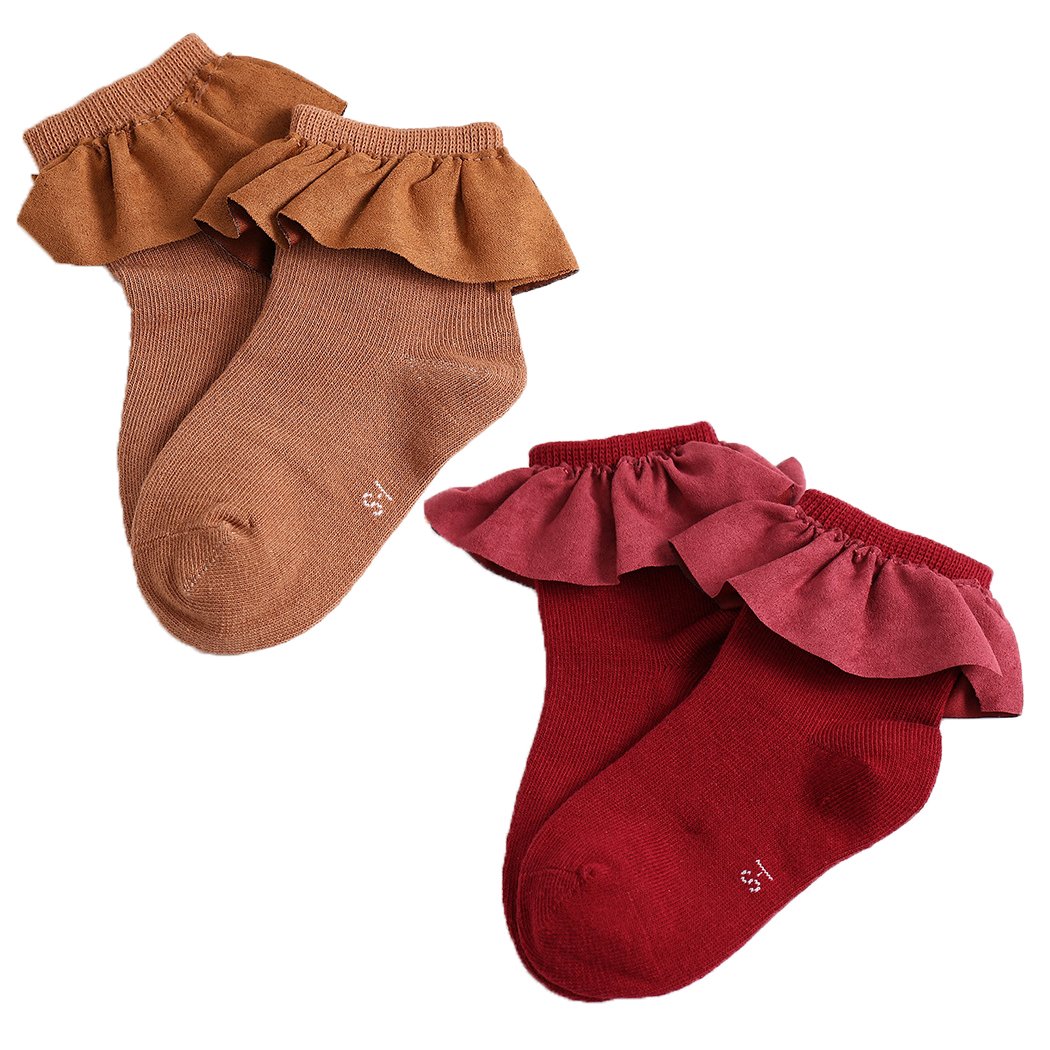 **Colorful Baby Socks for Toddler Girls - Soft Princess Ruffles Short Socks - Perfect for Playtime, Parties & Everyday Wear**