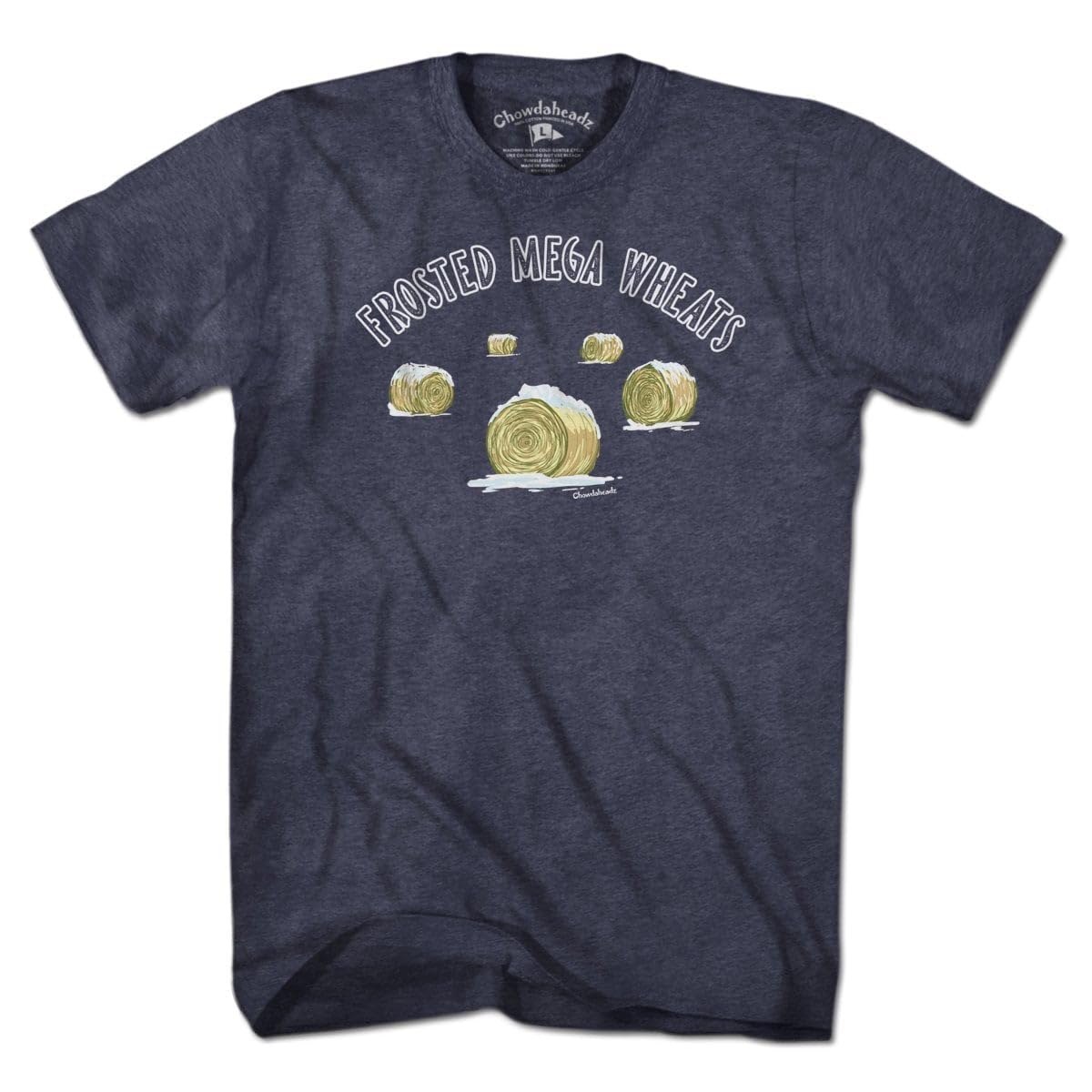 Chowdaheadz Frosted Mega Wheats Vintage T-Shirt - Soft Unisex Cotton Blend Tee for Casual Wear & Retro Fashion