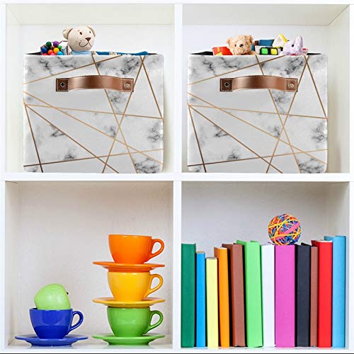Foldable Storage Basket 2-Pack - Large Collapsible Organizer for Toys, Bathroom & Closet Storage