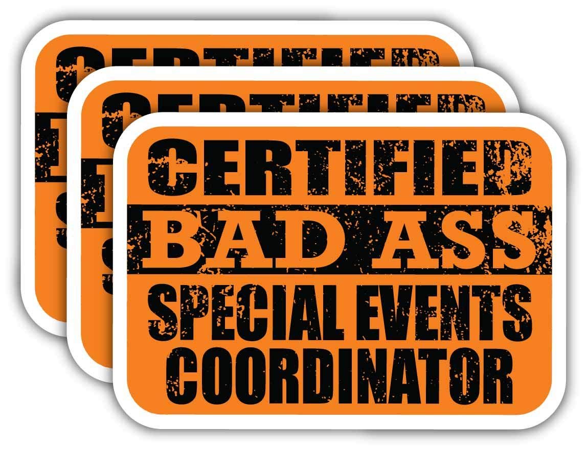 Certified Event Coordinator Stickers - Funny Job Gift for Laptops & Cars