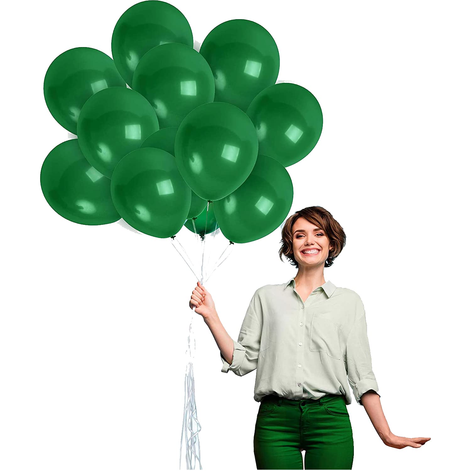 2025 Graduation Party Decorations - 30Pcs Green & Black Balloons for High School & College Graduation Ceremony Decor