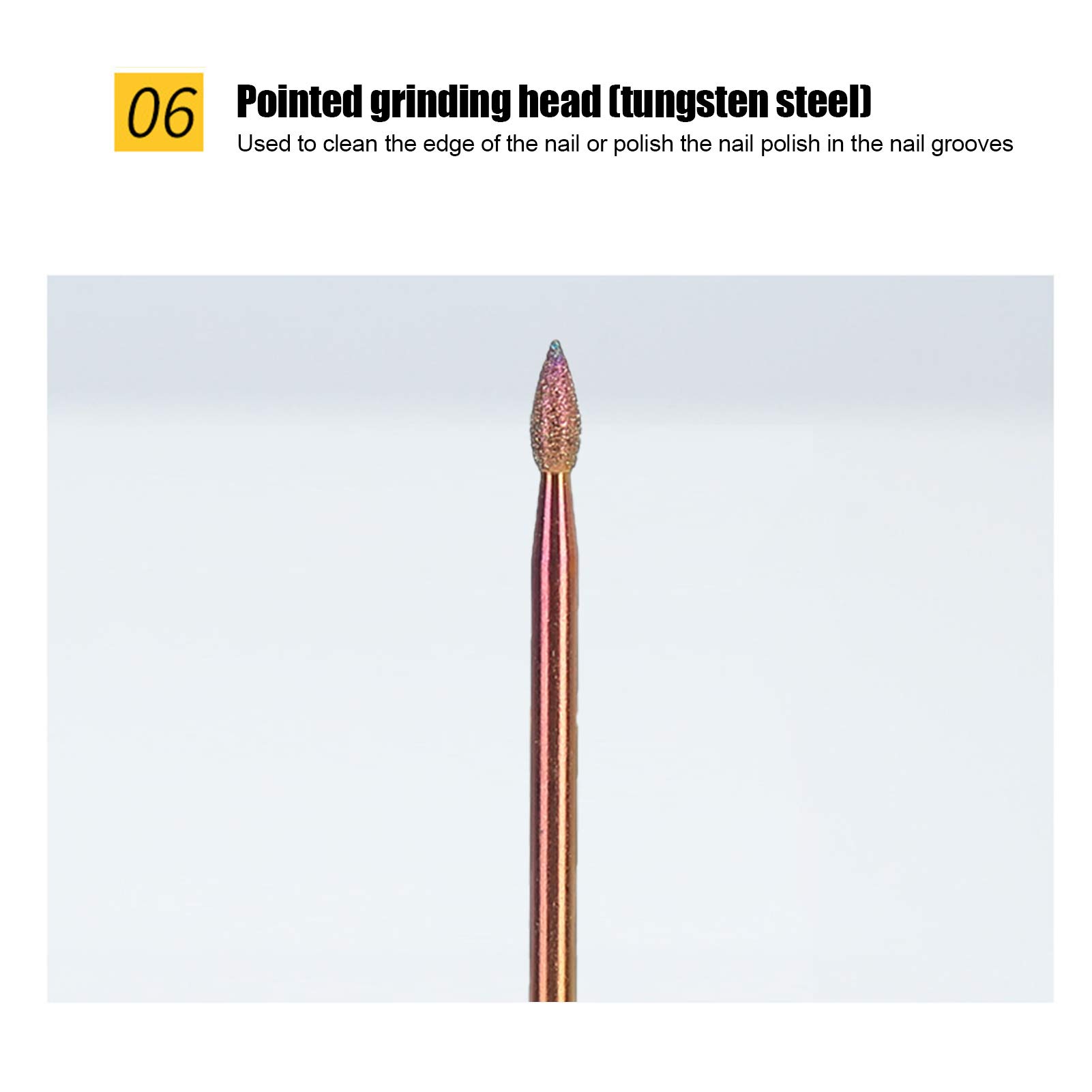 Professional Tungsten Steel & Ceramic Nail Drill Bits Set - Manicure Pedicure Kit for Salon & Home Use - Nail Polish Removal, Filing & Shaping Accessories - Perfect for Nail Art, Acrylics & Gel Extensions