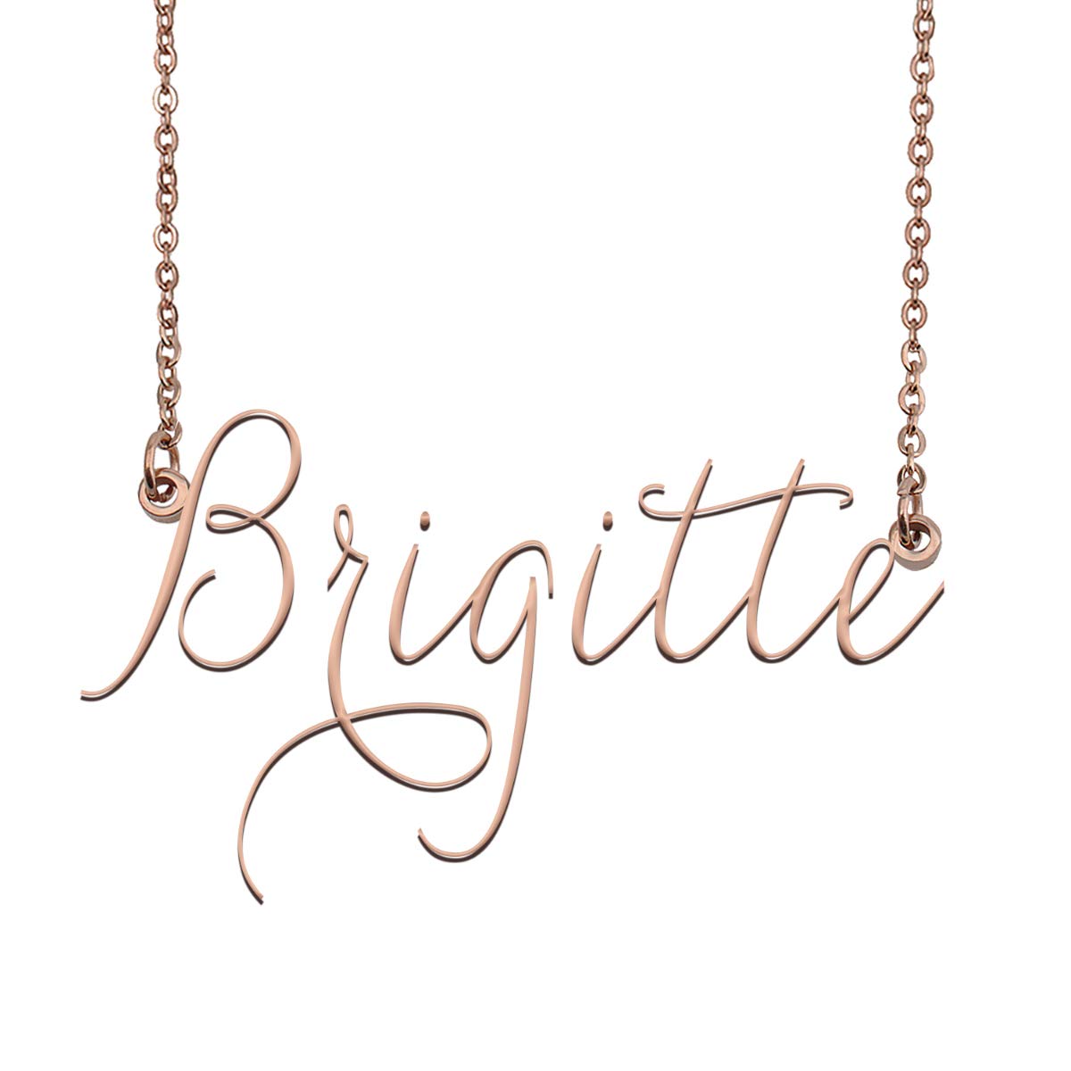 Personalized Rose Gold Name Necklace - Custom Name Plate Necklace for Women & Girls | Perfect Gift for Birthday, Anniversary & Valentine's Day