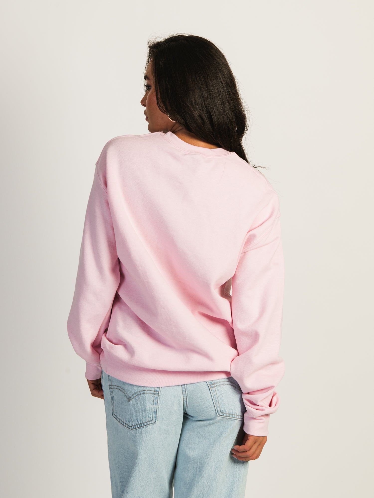 Barstool Sports Pink Whitney Varsity Crewneck Sweatshirt - Comfortable & Stylish for Casual Wear, Game Day & College Events