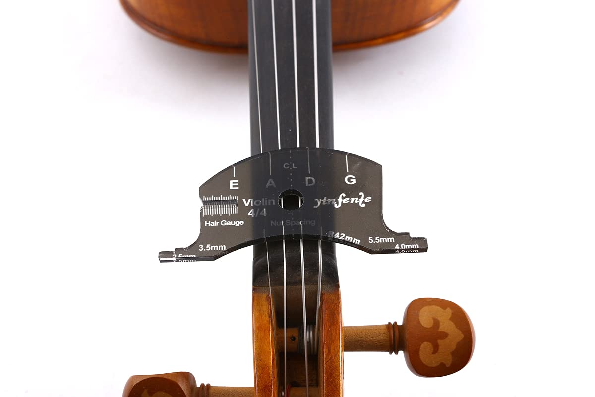 Yinfente 4/4 Violin Bridge Repair Tool - Fingerboard Scraper & Making Template for Violin, Viola & Cello - Professional Luthier Tools for Instrument Maintenance & Setup - Perfect for Workshop, Music School & Home Repair