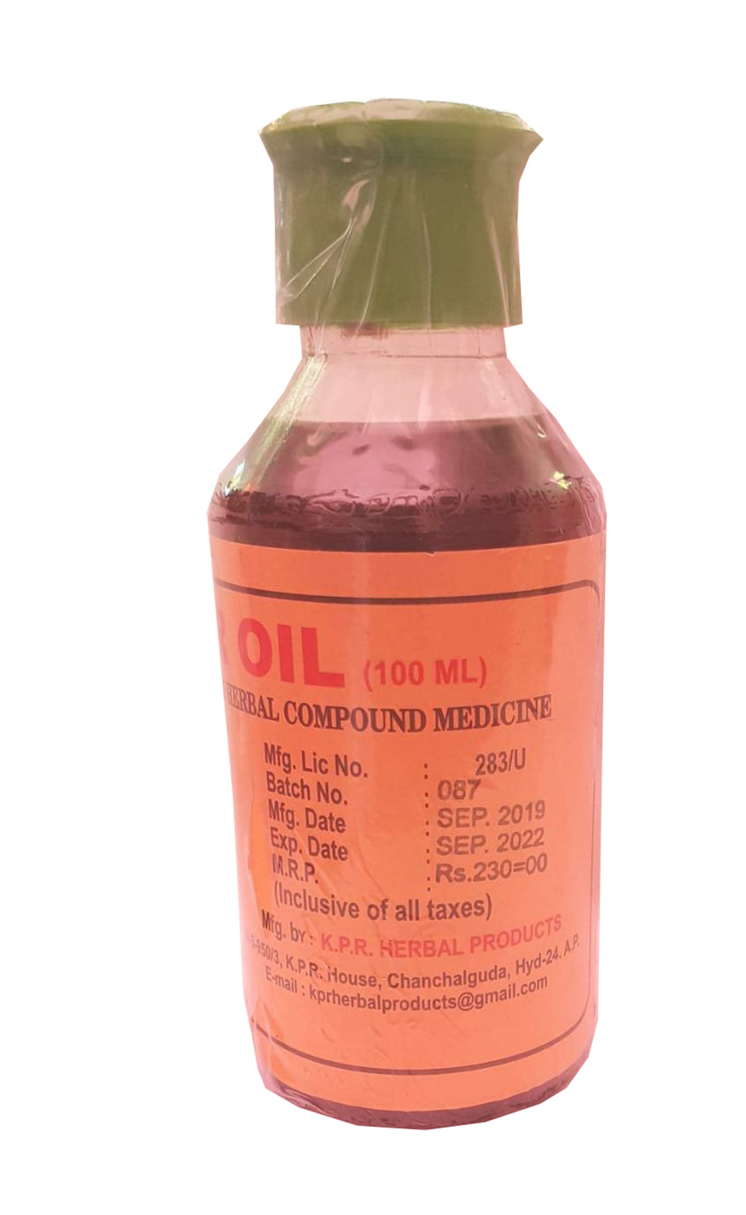 KPR Hair Oil - 100ml Natural Hair Growth Treatment for Dry, Damaged Hair - Nourishing & Repairing with Argan & Coconut Oil - Perfect for Daily Use, Styling & Scalp Care