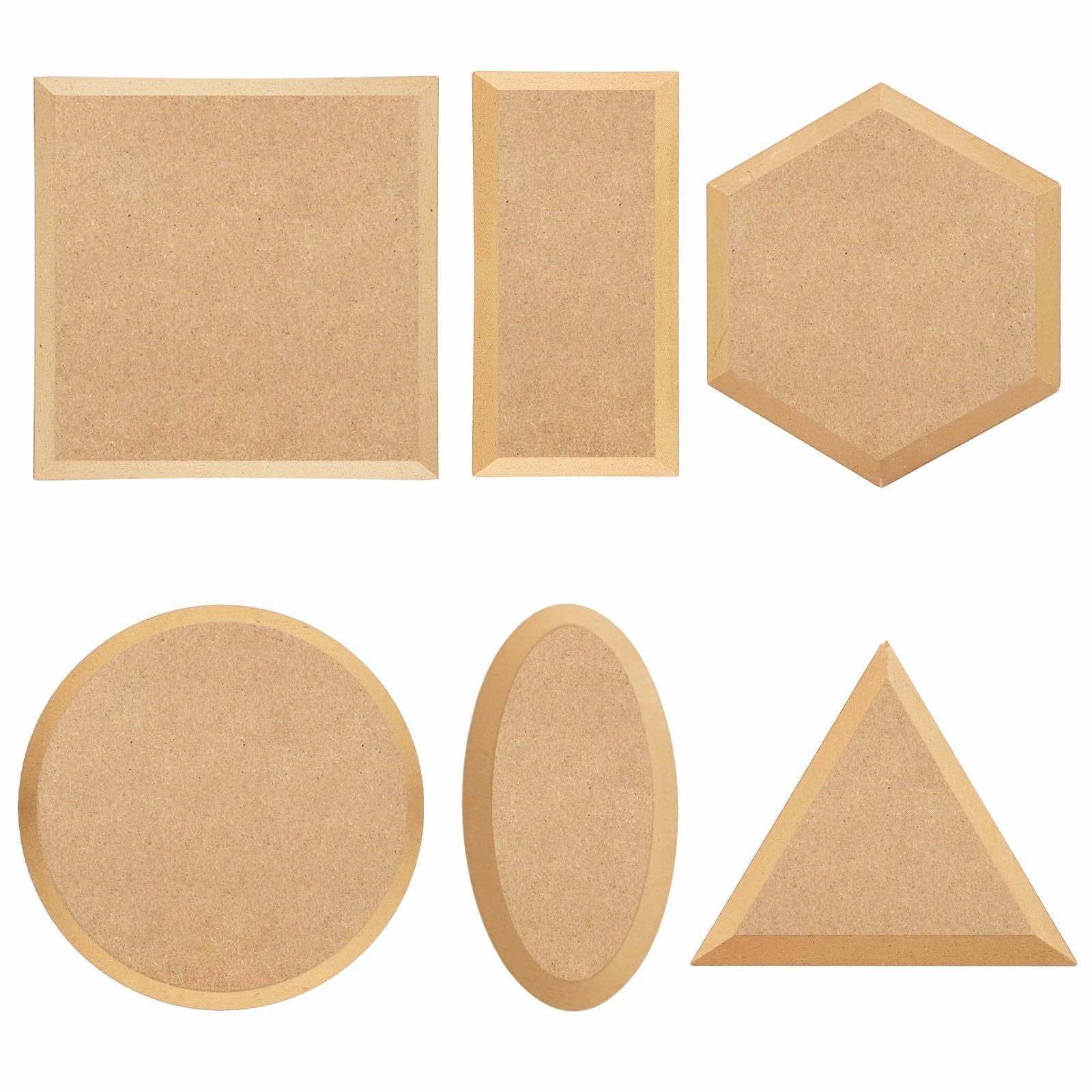GeryVtee 6-Piece Ceramic Plate Forming Molds Set - Wooden Pottery Slump Molds for Clay Handbuilding, DIY Pottery Tools & Supplies (Mixed Shapes) - Perfect for Home Pottery Studio, Art Class & Ceramic Craft Projects