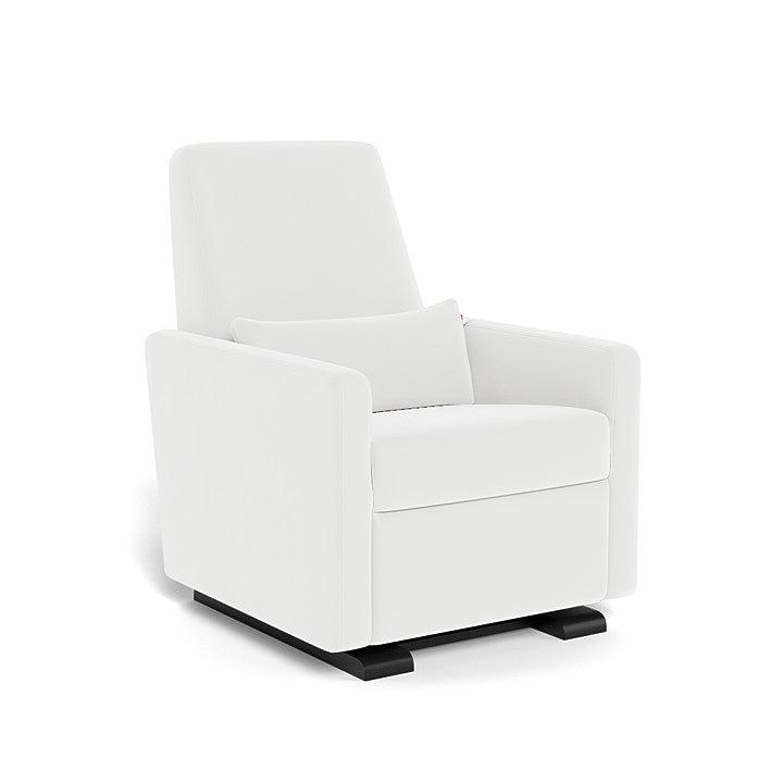 Monte Design Grano Glider Recliner Chair with Espresso Base - Modern Nursery Glider for Breastfeeding, Baby Rocking & Living Room Relaxation