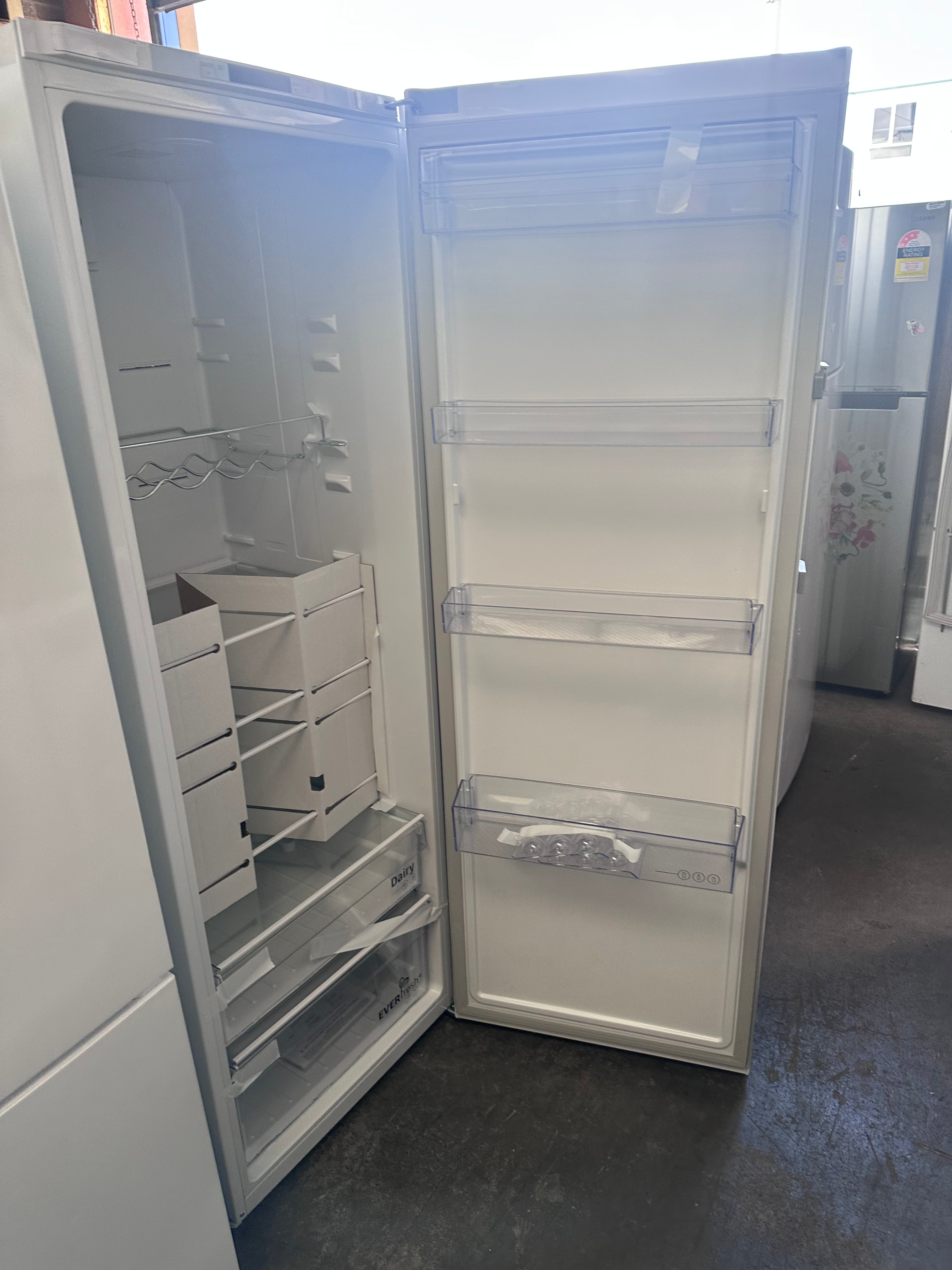 Beko 351L BAF369W Upright All Fridge - Factory Second | Energy Efficient Large Capacity Refrigerator for Home, Kitchen & Restaurant Use