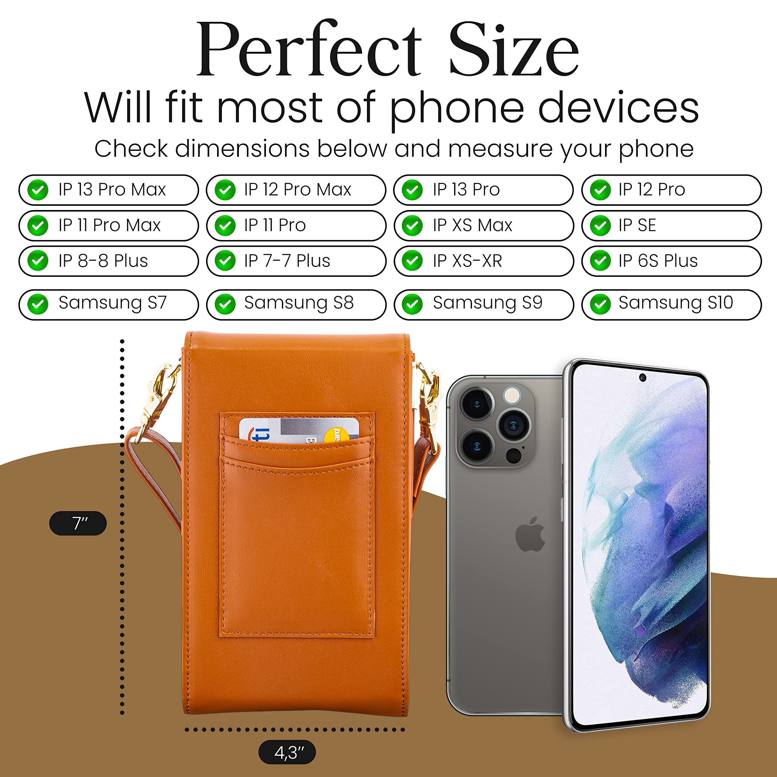 Classico Small Crossbody Phone Purse for Women - Stylish Wallet Bag for Phone, Cards & Essentials | Perfect for Everyday Use, Travel & Shopping