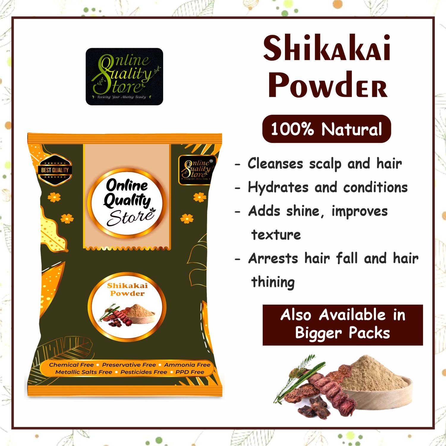 Organic Amla, Reetha, Shikakai, Bhringraj & Hibiscus Hair Powder Combo - 1400g Ayurvedic Hair Mask for Dry, Frizzy & Damaged Hair | Natural Hair Growth Treatment | DIY Hair Pack for Smooth & Shiny Hair | Perfect for Home Hair Care Routine & Spa Treatments