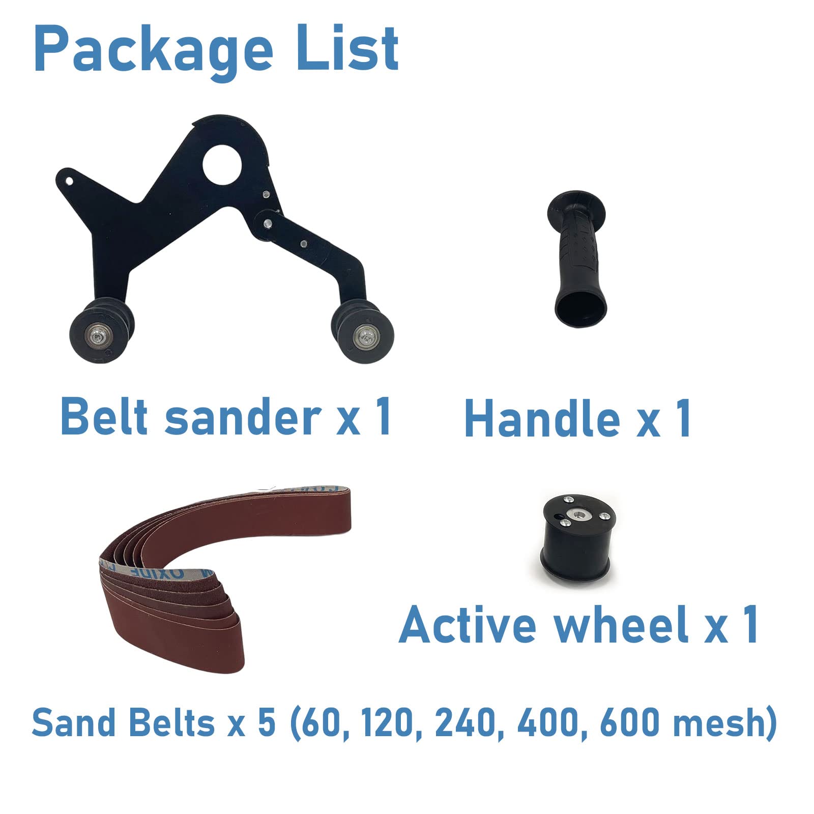 Angle Grinder Belt Sander Adapter - 5/8-11 Thread Pipe & Tube Polishing Kit with 40mm Sanding Belts for Rust Removal - Perfect for Metalworking, Wood Sanding & DIY Home Projects