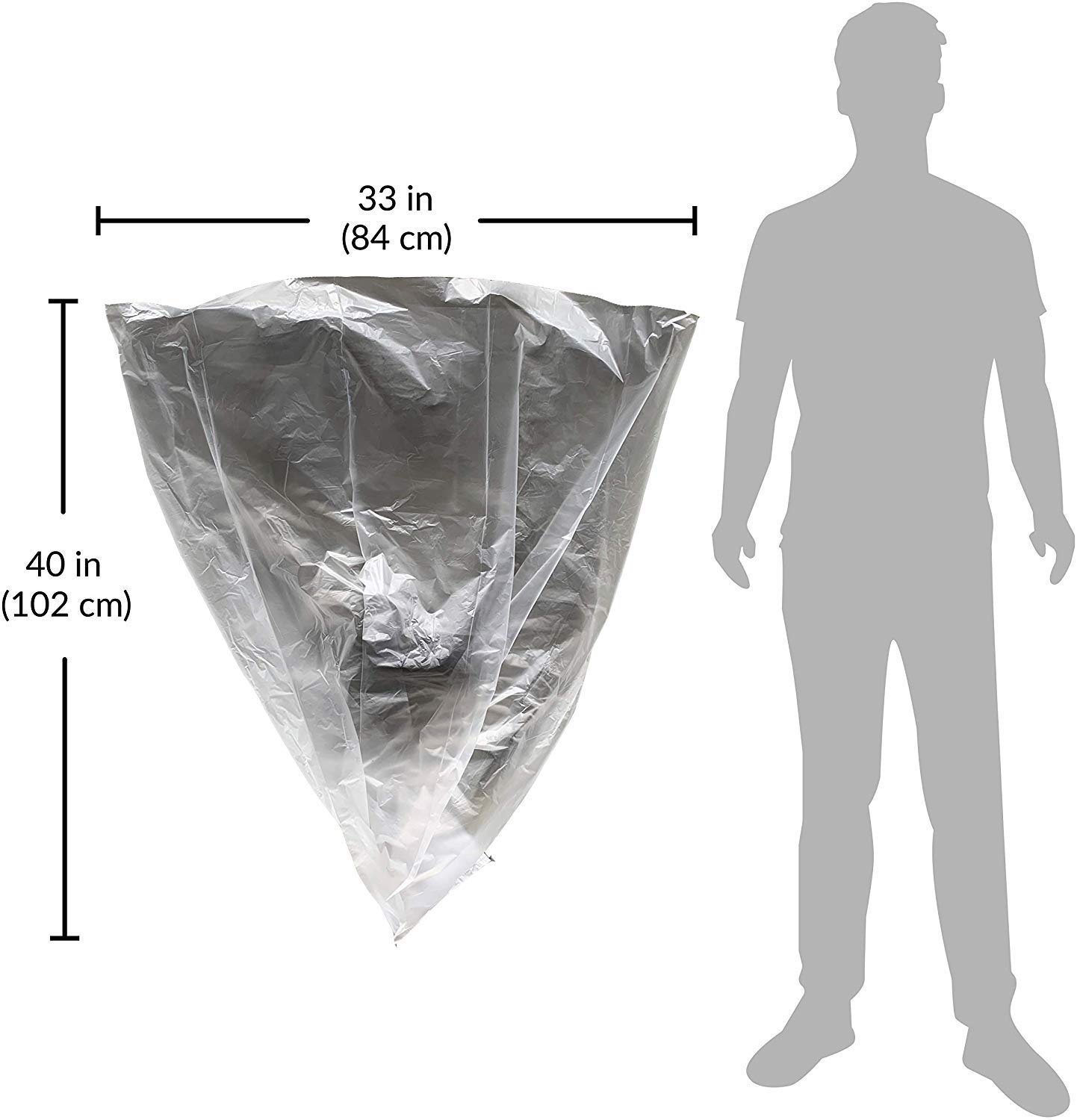 33 Gallon & 40-45 Gallon Heavy Duty Trash Bags - 250 Count Each - Extra Thick, Leak Proof, Tear Resistant - Perfect for Kitchen, Office, and Outdoor Use