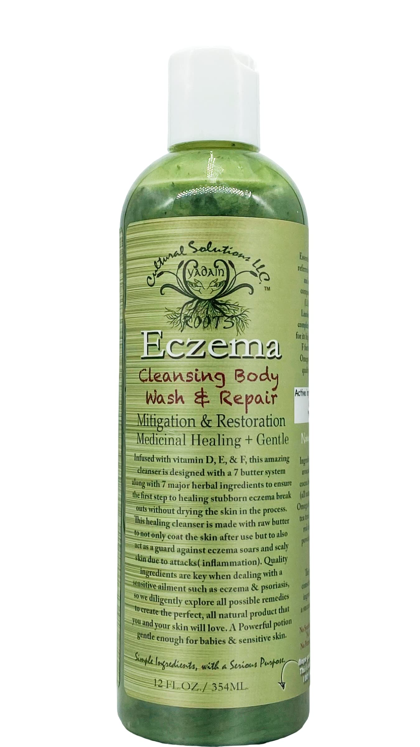 Yadain Eczema Relief & Skin Repair Body Wash - Soothing Cleanser for Dry, Itchy Skin | Hydrating Formula for Skin Tears & Irritation | 12oz | Gentle Daily Use for Sensitive Skin & Eczema-Prone Skin Care