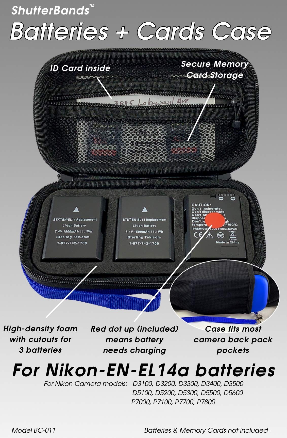 EN-EL14a Replacement Batteries & Memory Cards for Nikon Cameras - Perfect for Travel Photography & Professional Shooting