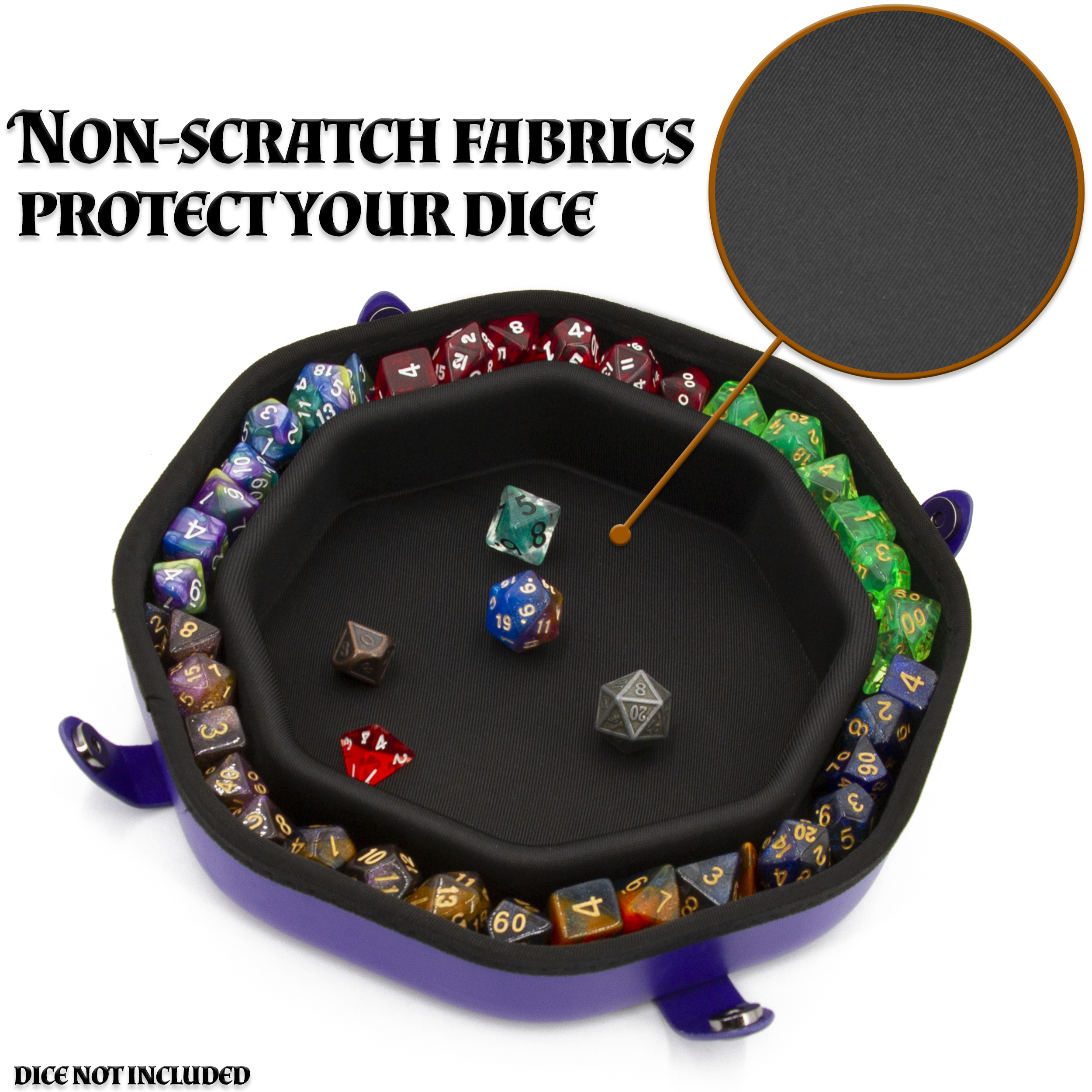 CASEMATIX Dice Tray & Storage Case - Holds 115 RPG Dice with Tree of Life Design for Dungeons & Dragons, Pathfinder - Perfect for Tabletop Gaming, Dice Protection & Organized Storage