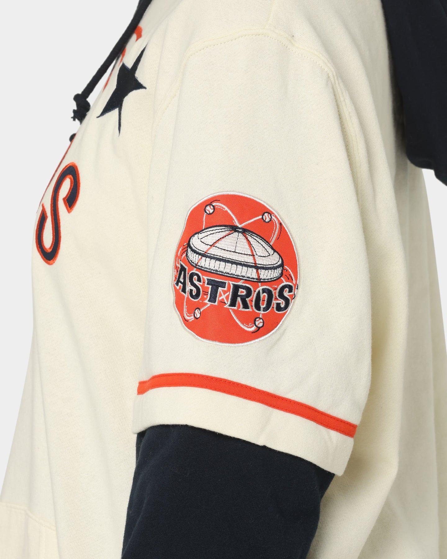 47 Brand Houston Astros Shortstop Hoodie Cream - Men's Baseball Fan Hooded Sweatshirt for Casual Wear & Game Day Outfits